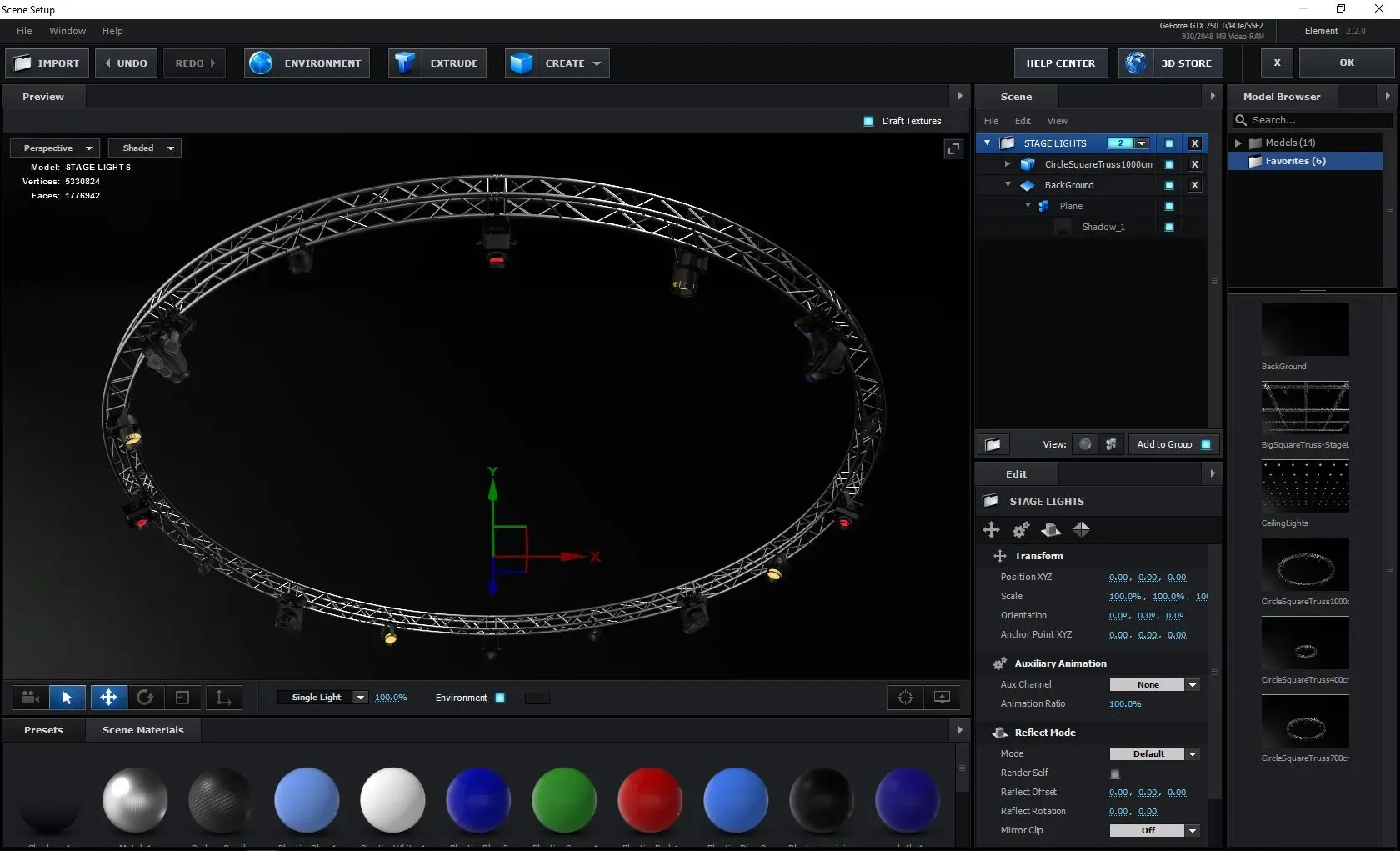 Circle Square Truss1000cm-Stage Lights