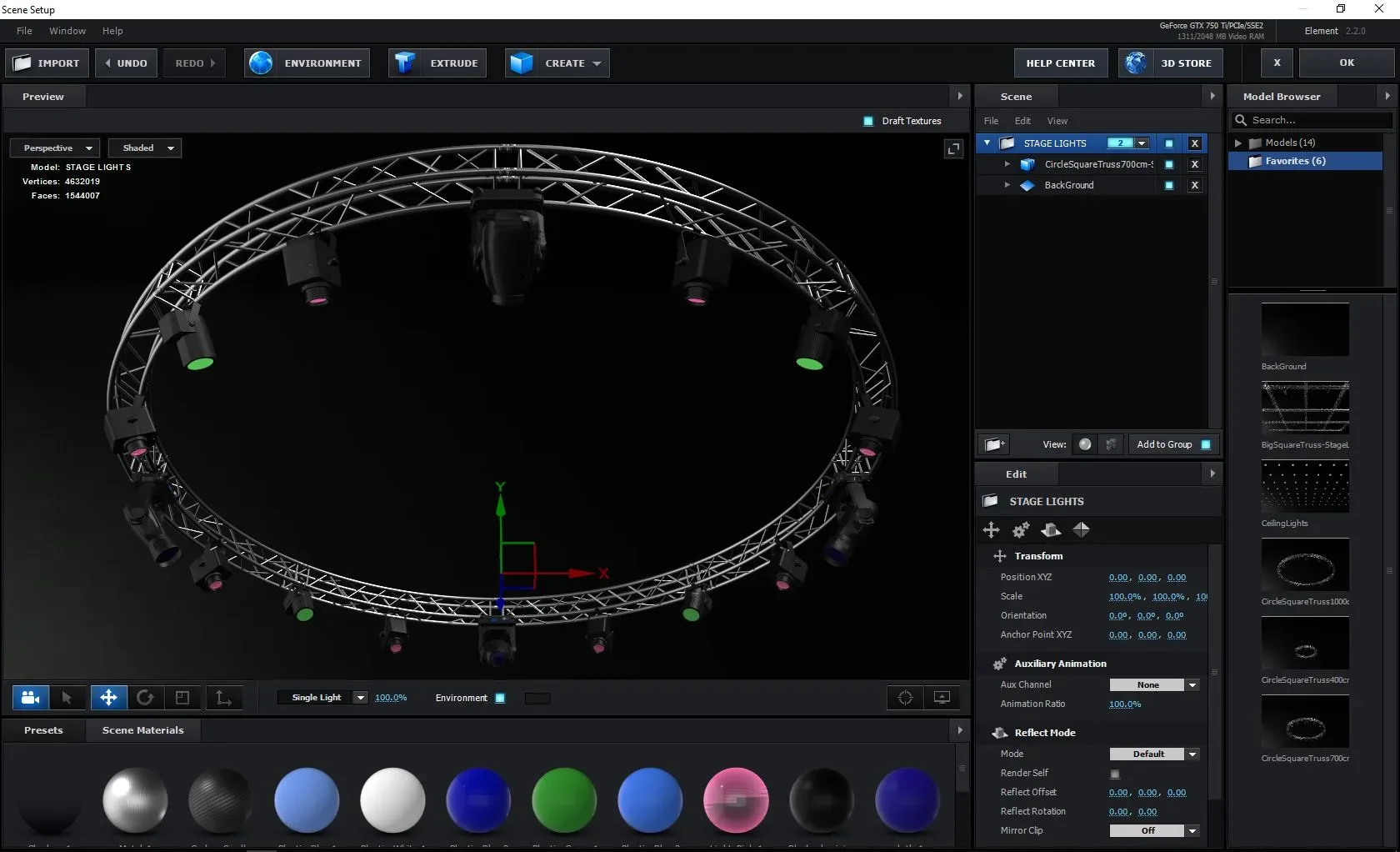 Circle Square Truss 700cm-Stage Lights