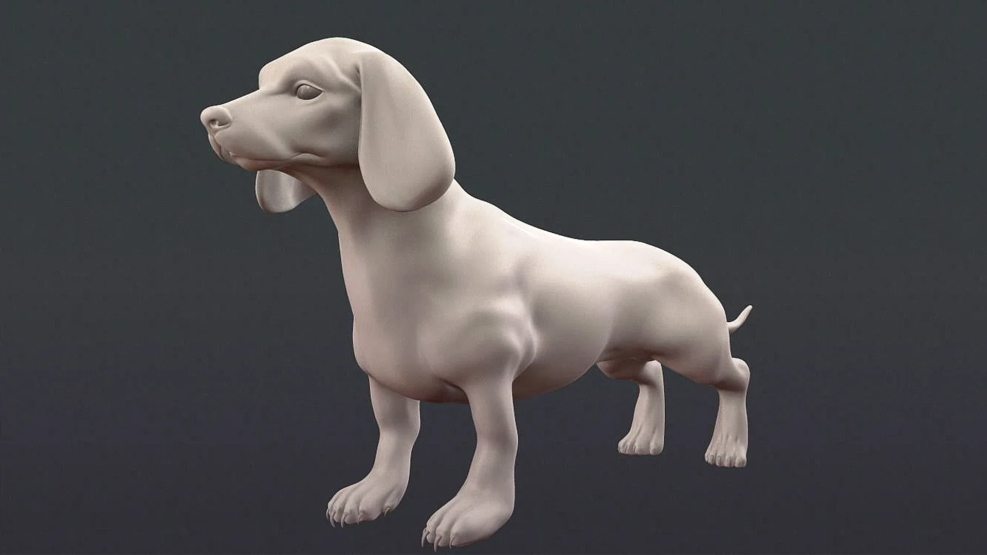 Dachshund Dog - Topology + UV Map