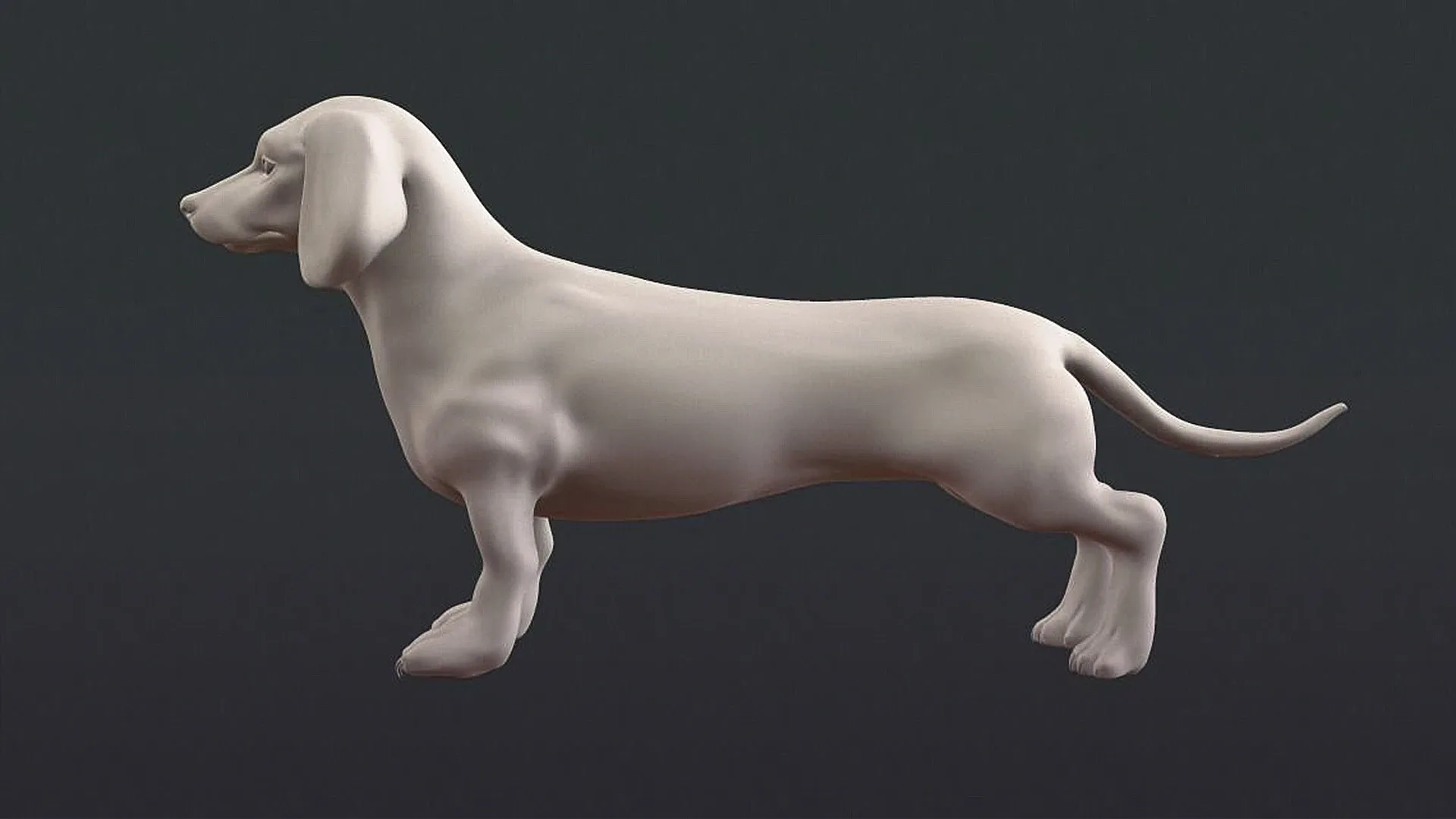 Dachshund Dog - Topology + UV Map