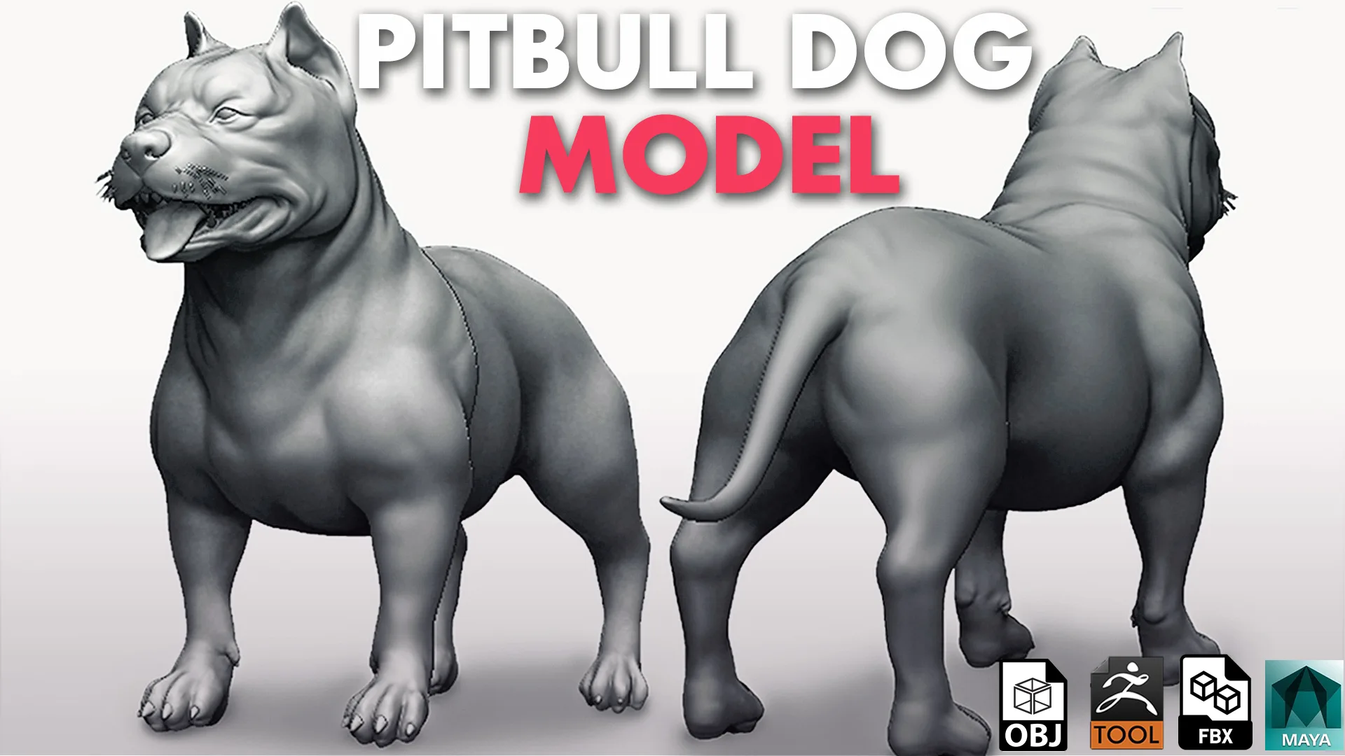 High poly Dog pack - Topology + UV Map