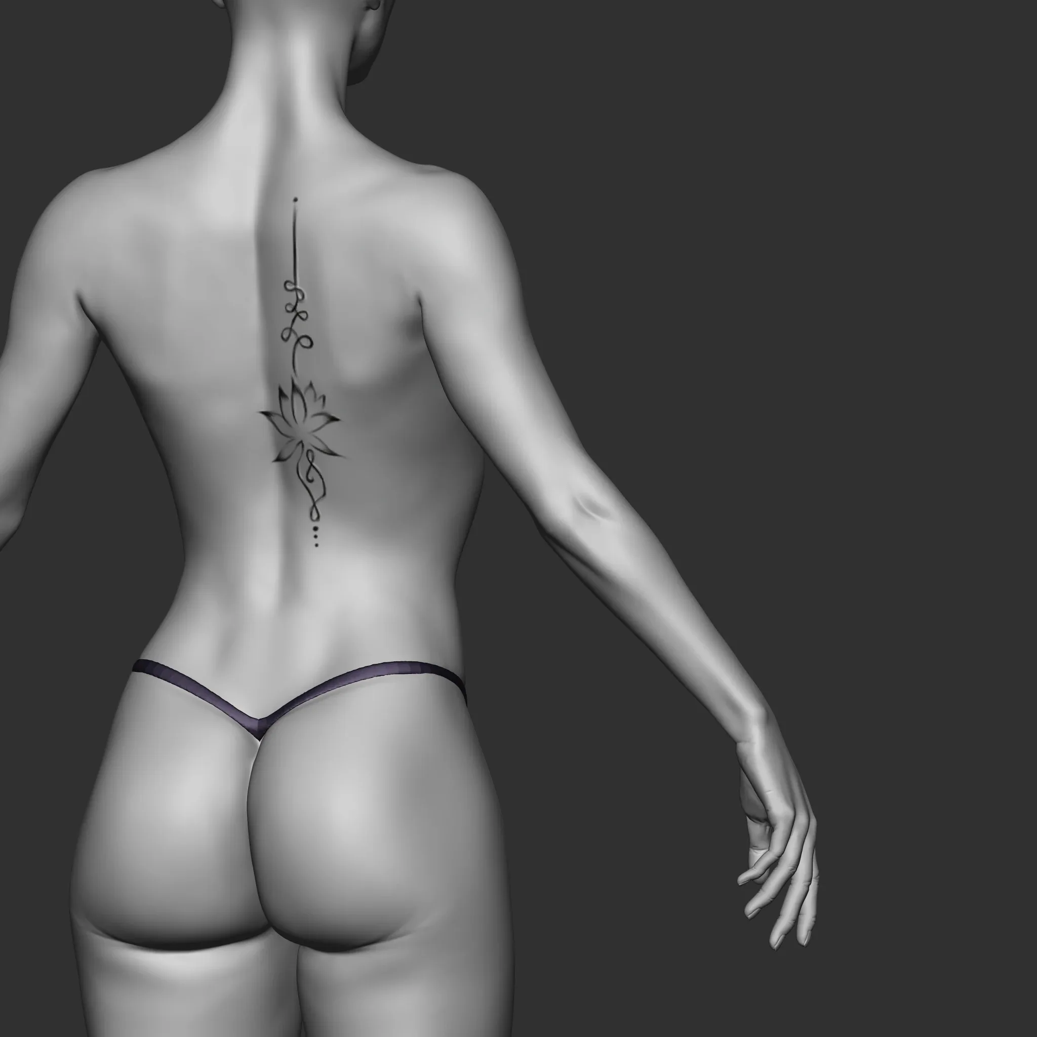 Highpoly Female  Basemesh Sculpted in Zbrush