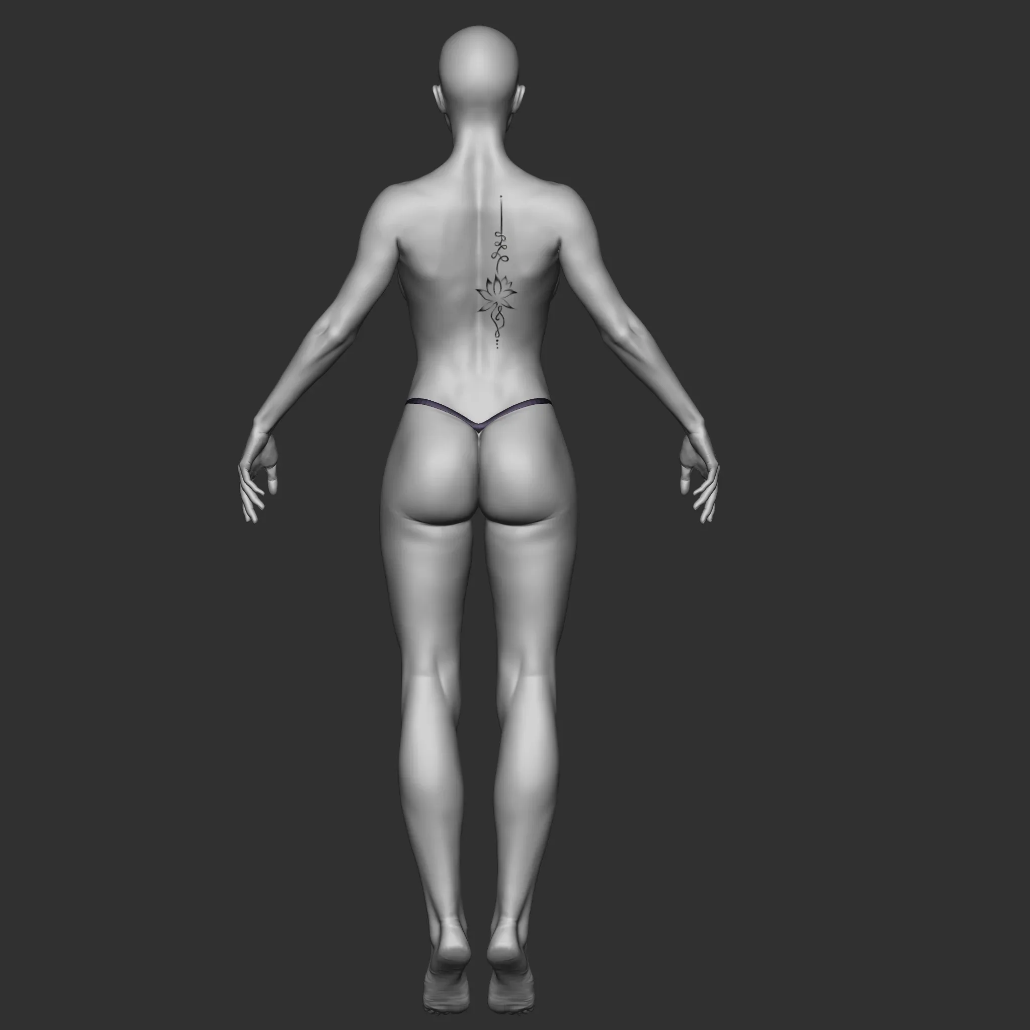 Highpoly Female  Basemesh Sculpted in Zbrush