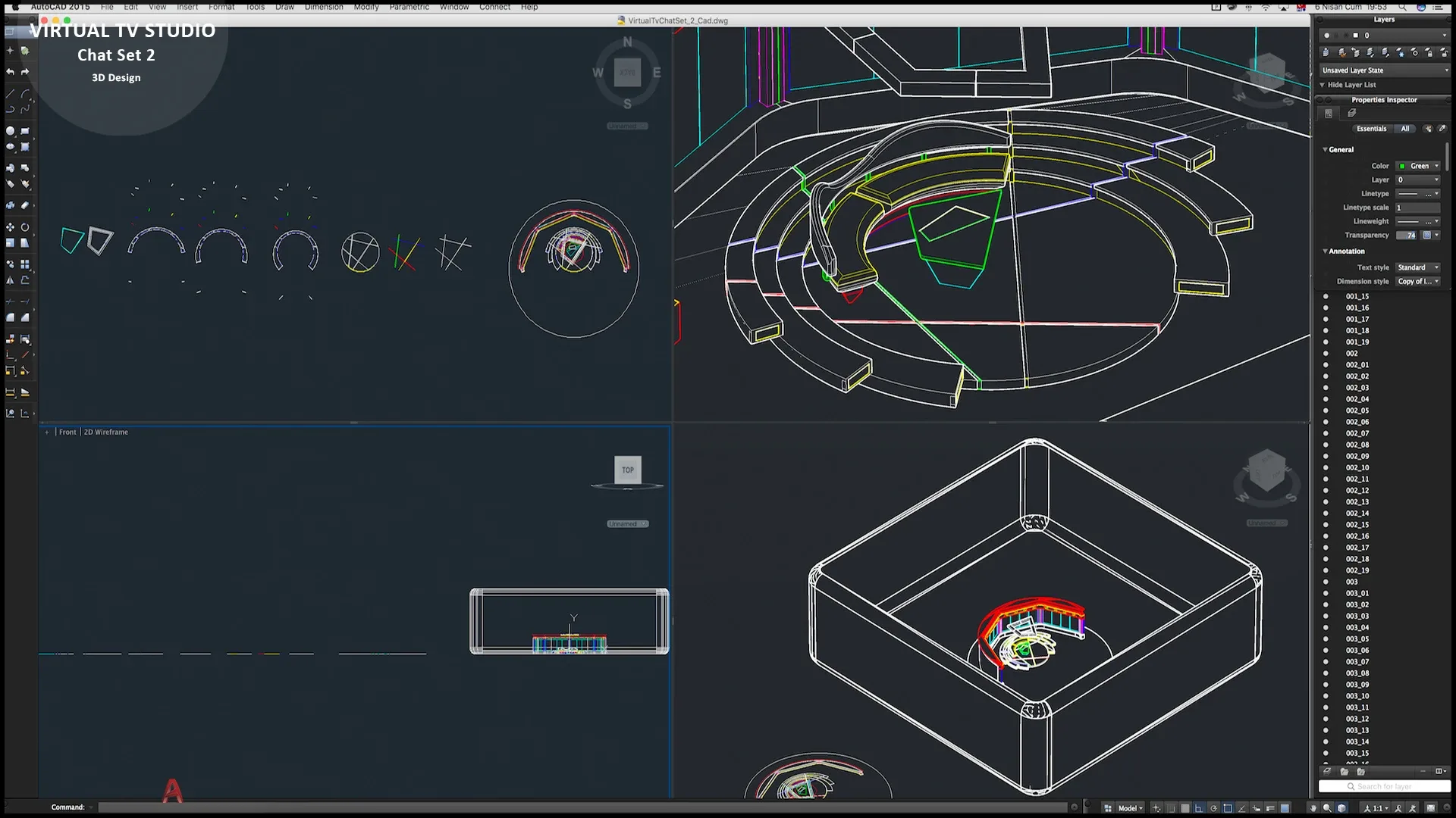 Virtual TV Studio Chat Set 2