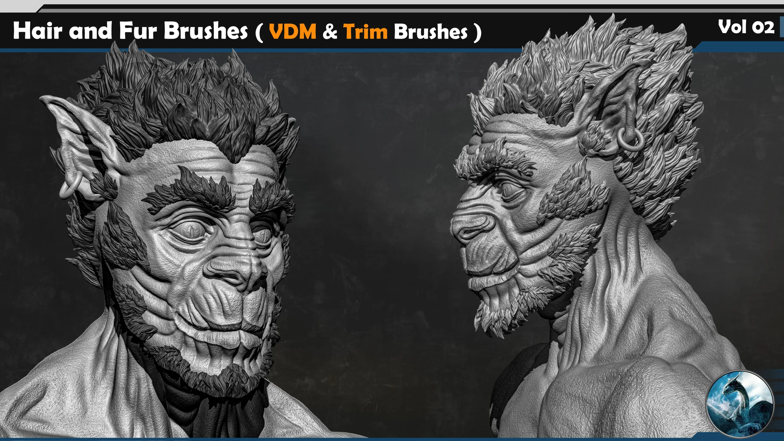 Hair and Fur Brushes ( VDM & Trim Brushes ) Vol 02