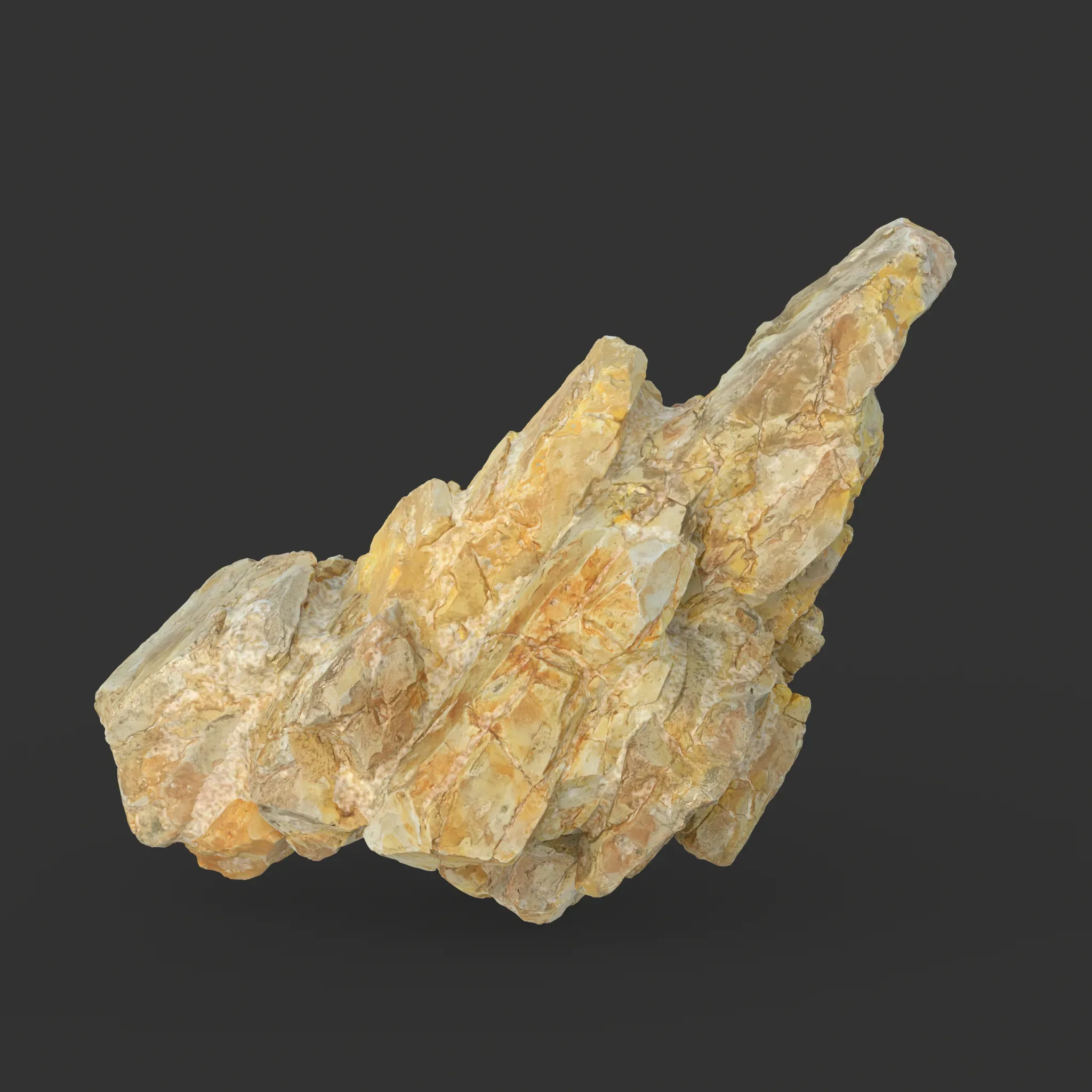 Yellow Spiky Modular Rock 230715