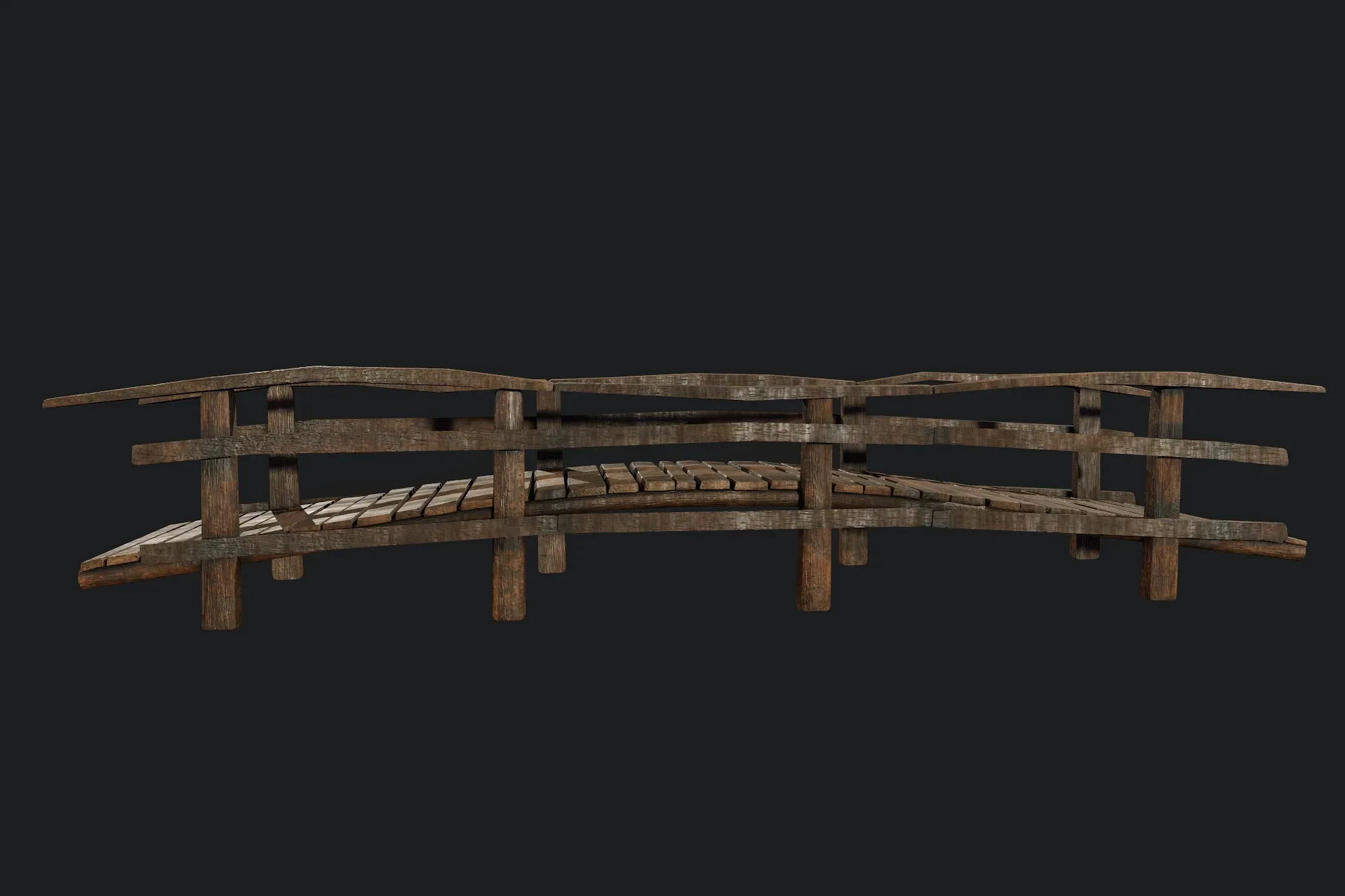 Old Wooden Medival Bridge 01