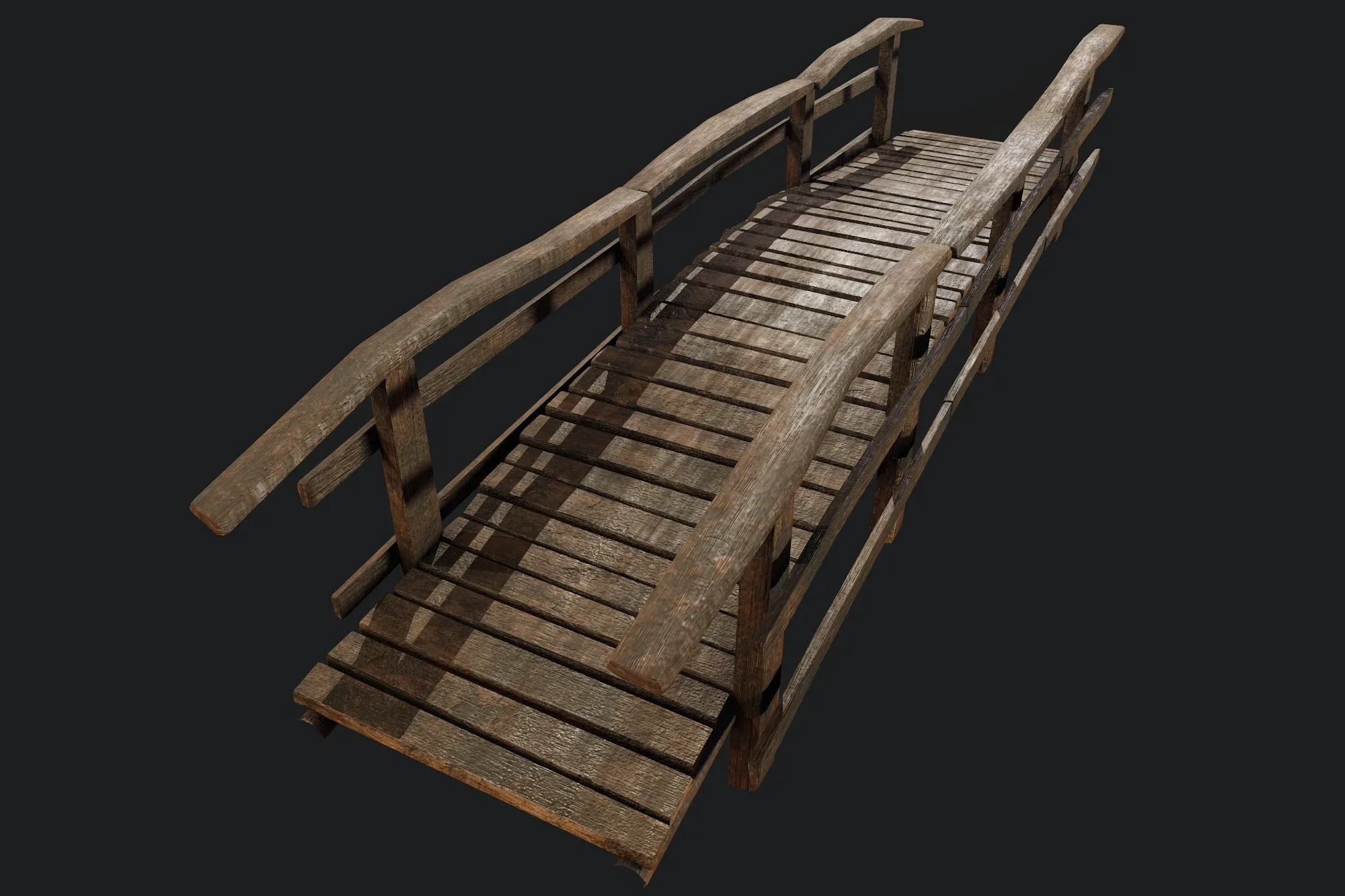 Old Wooden Medival Bridge 01