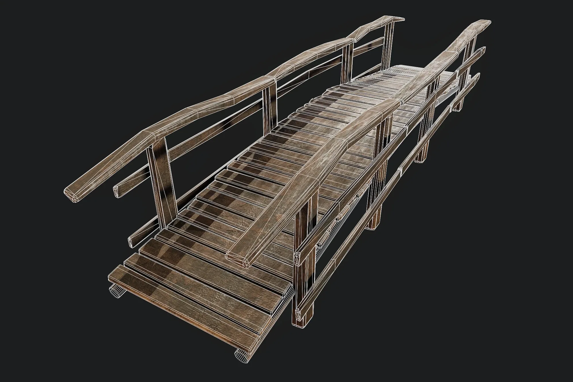 Old Wooden Medival Bridge 01