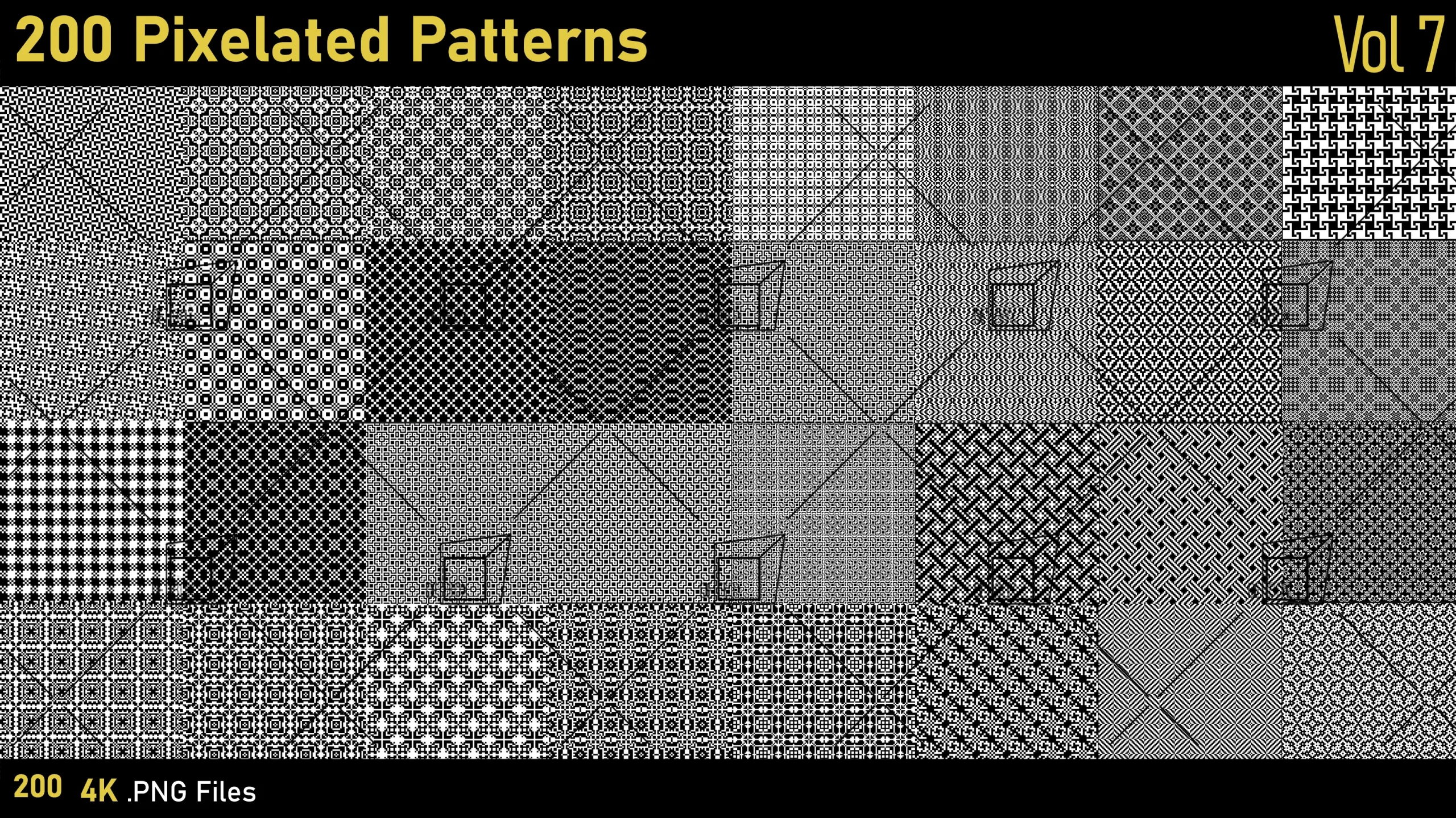 200 Pixelated Patterns-Vol7