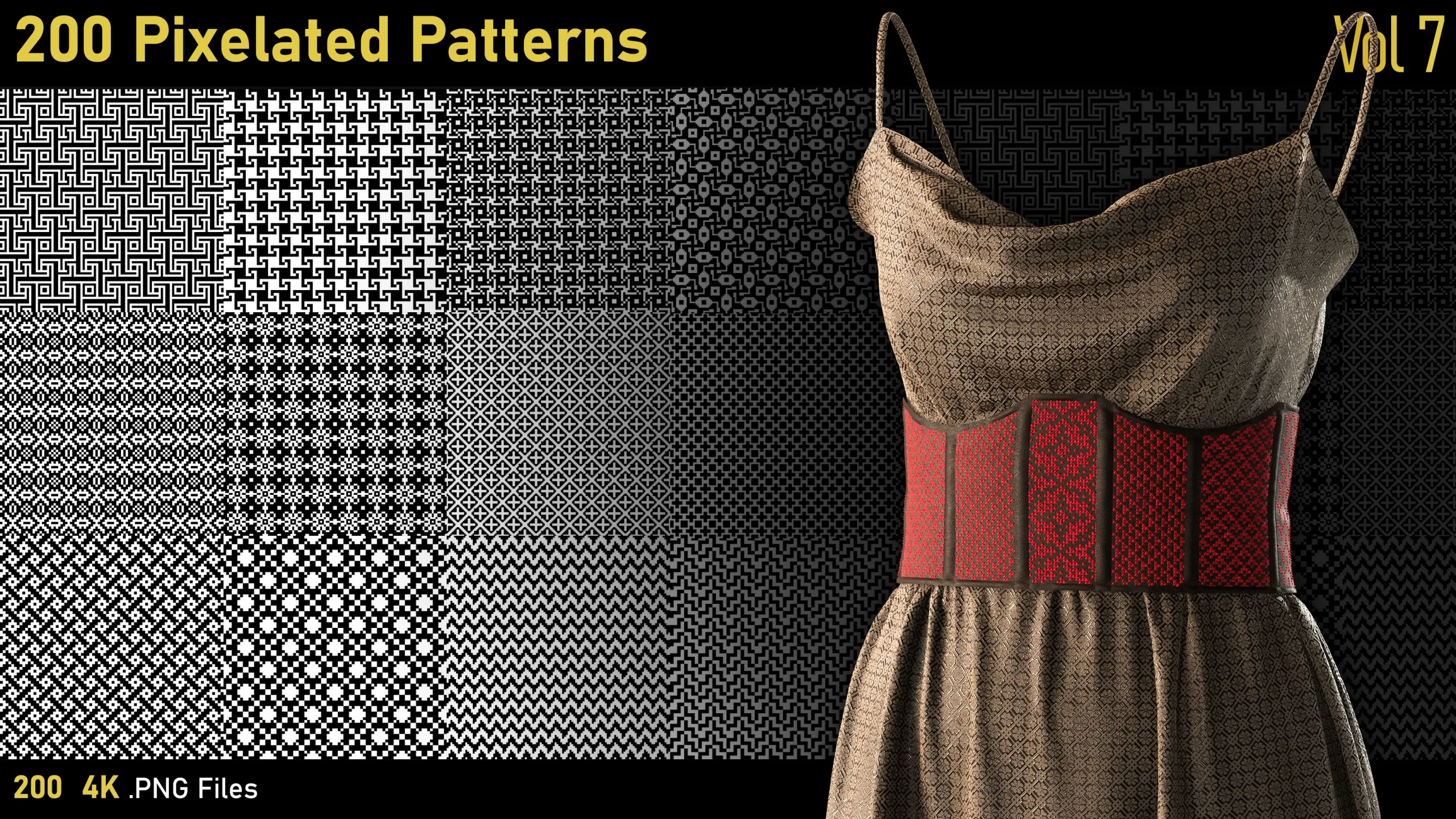 200 Pixelated Patterns-Vol7