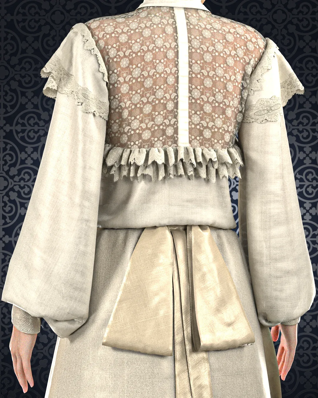 Dress No.4 (Marvelous Designer & Clo3d & FBX & OBJ & Texture)