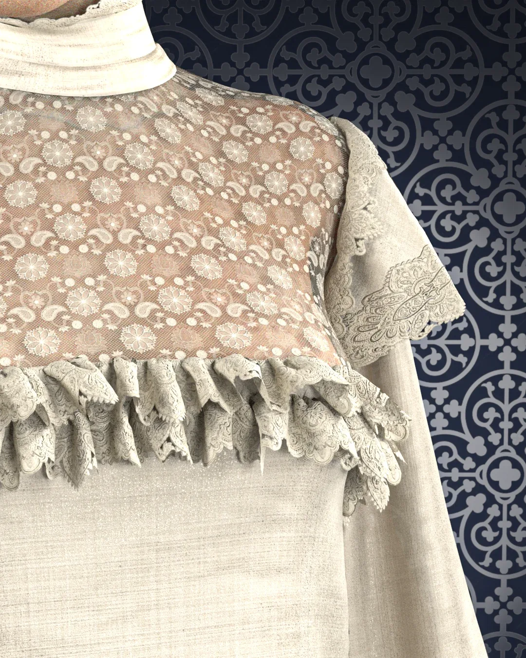 Dress No.4 (Marvelous Designer & Clo3d & FBX & OBJ & Texture)