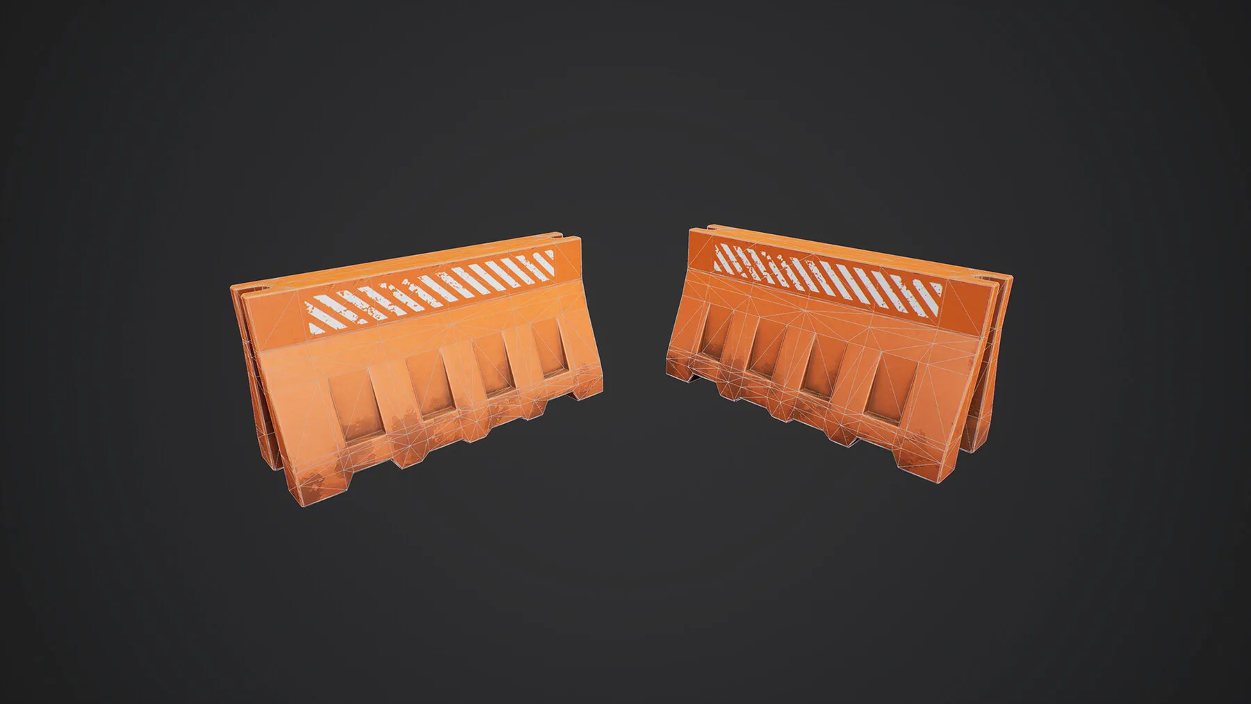 Stylized Traffic Barricade 01