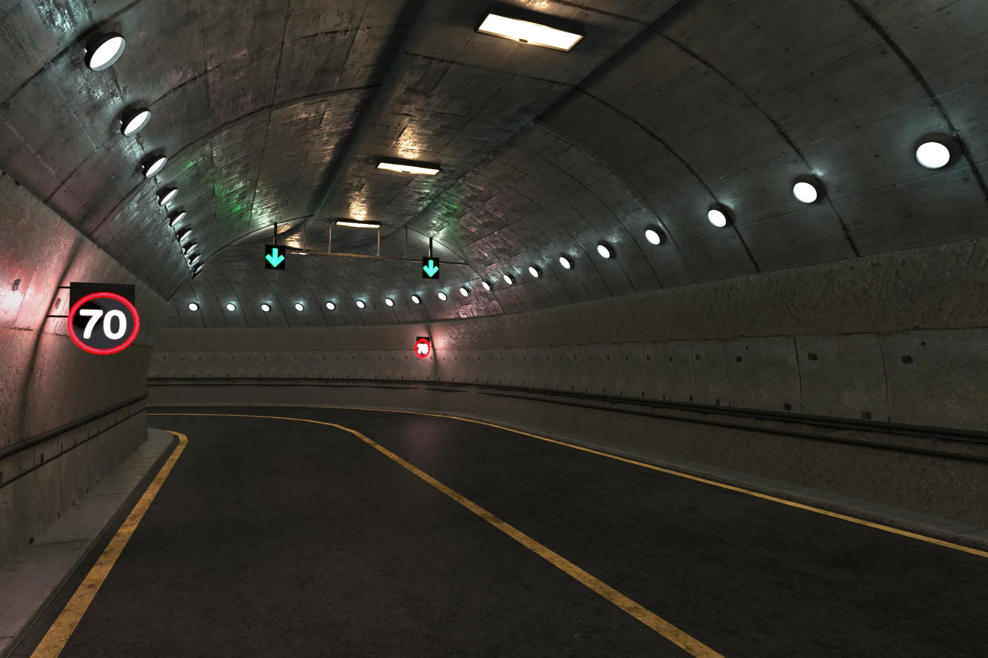 low poly road tunnel 01