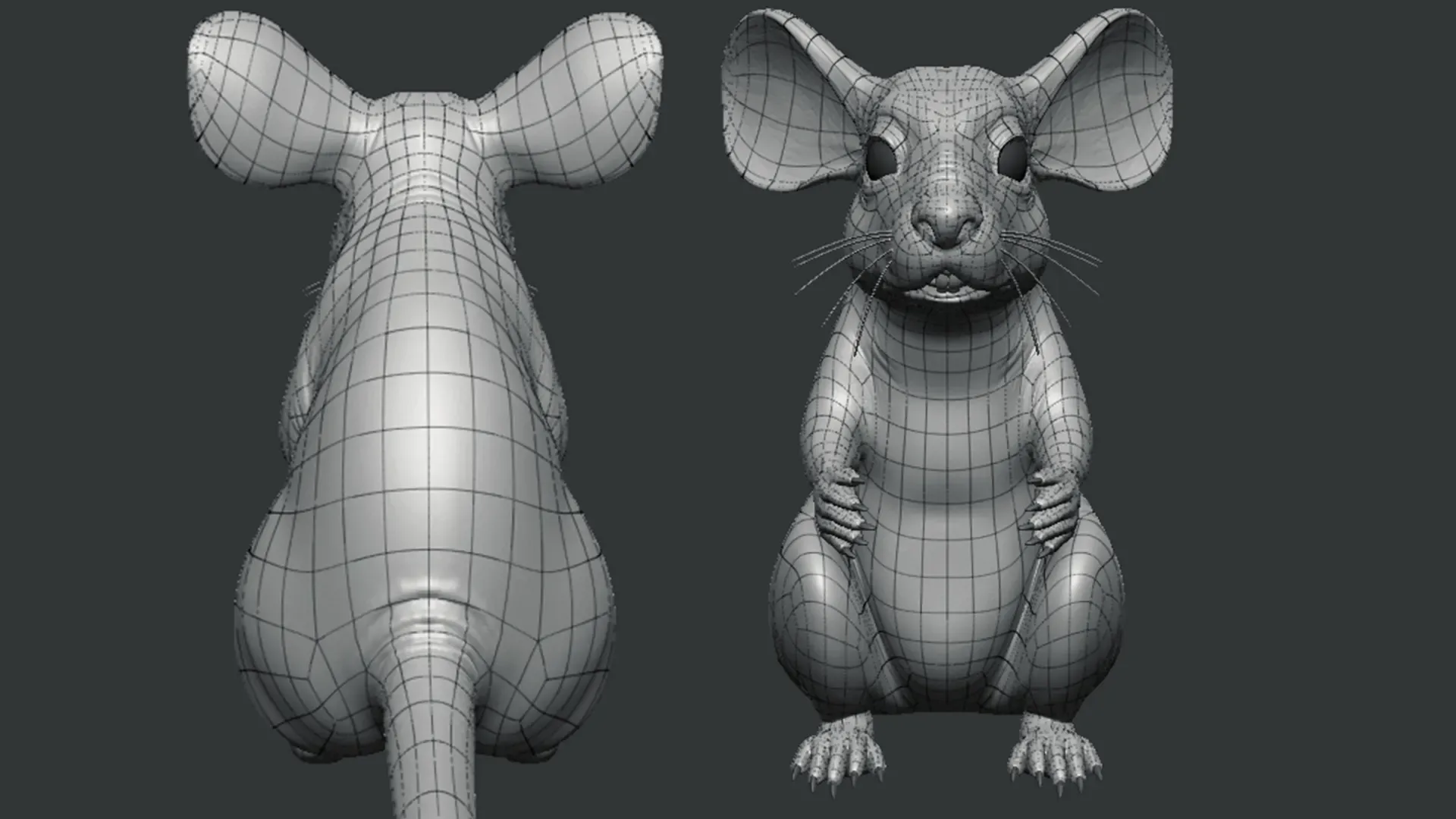 Mouse - Topology + UV Map