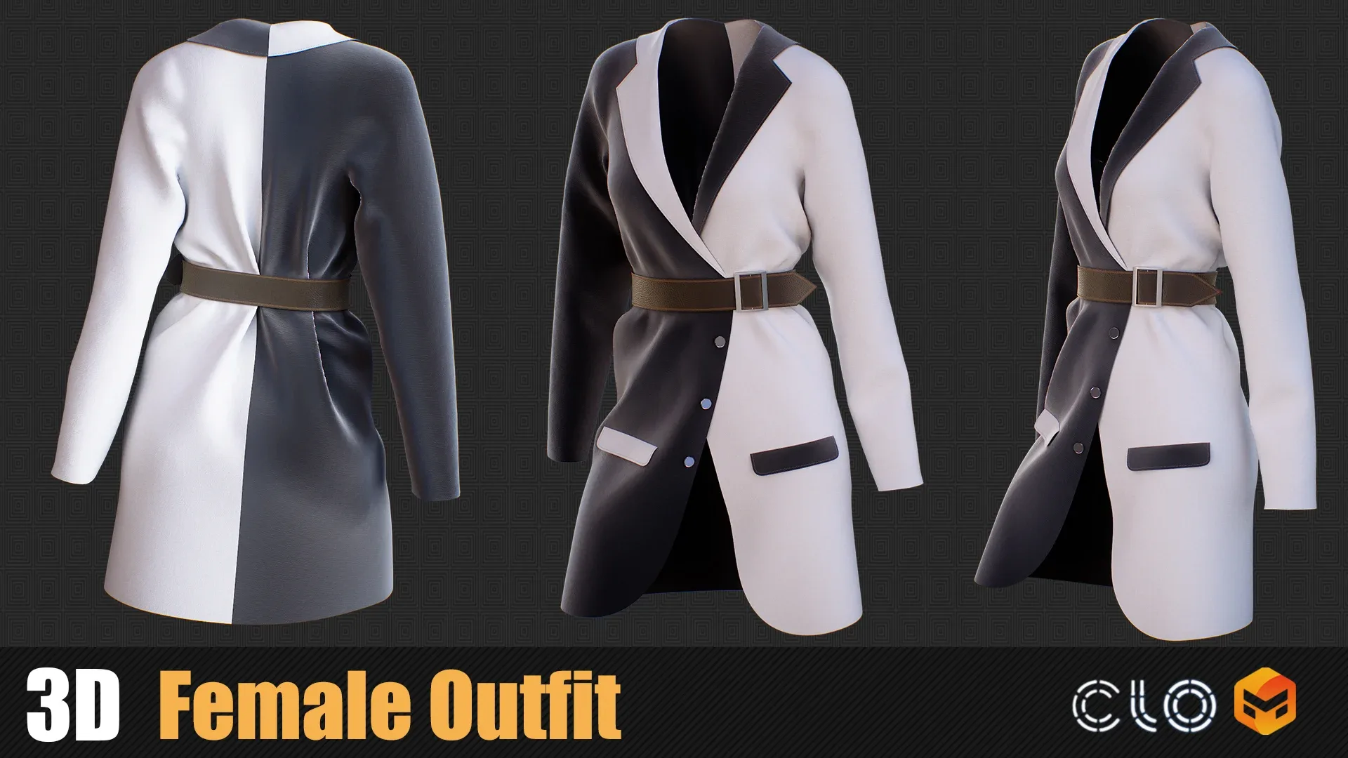 3d Female Outfit In Marvelous Designer / Clo3D