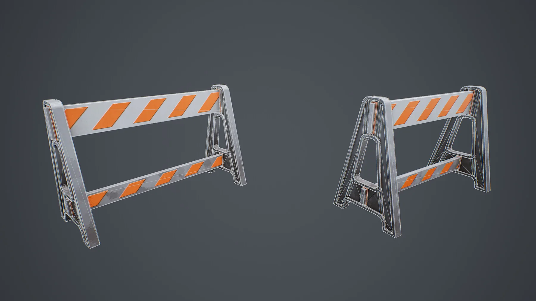 Stylized Traffic Barricade 02