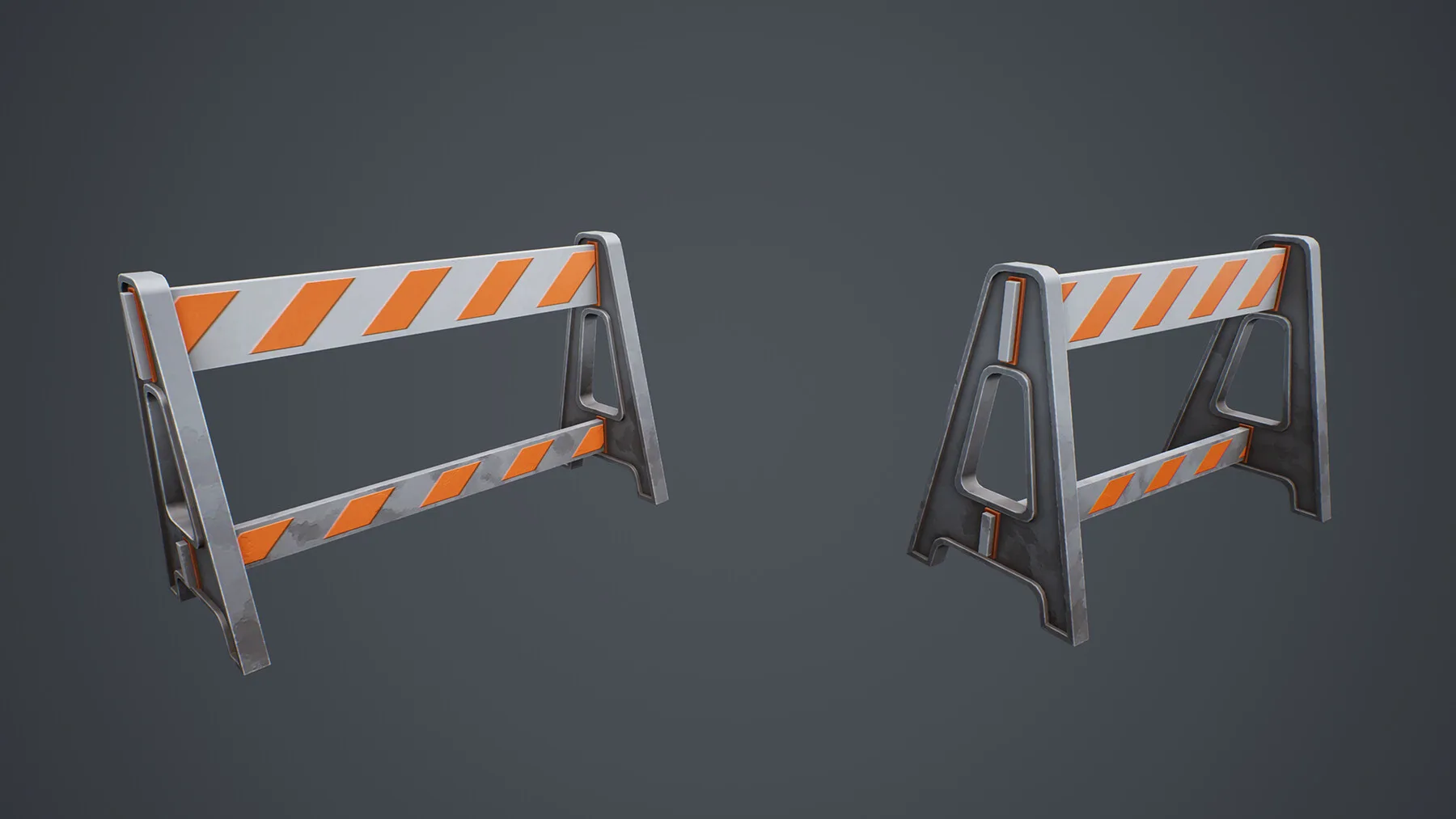 Stylized Traffic Barricade 02