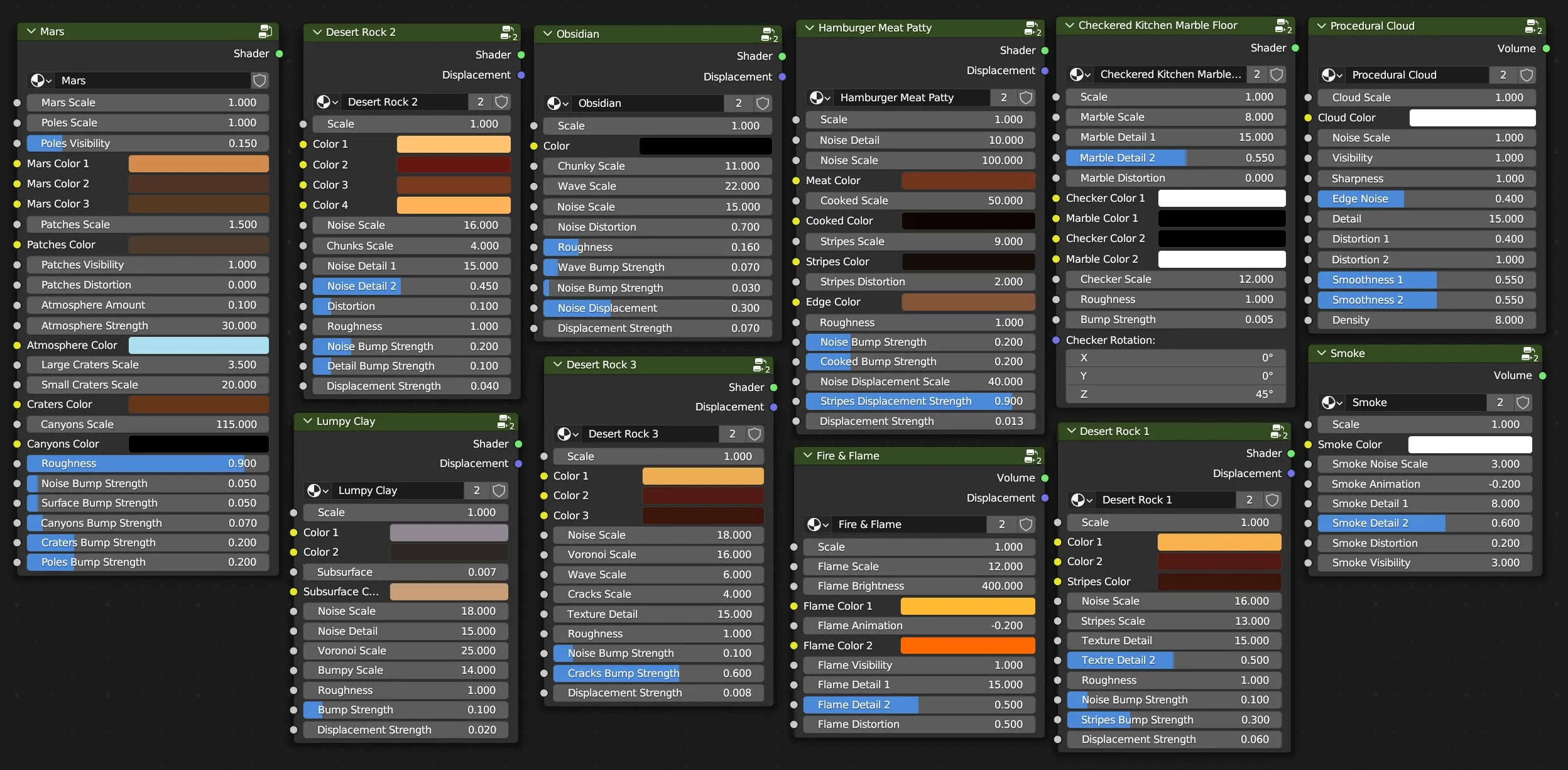 Blender Procedural Material Pack #15