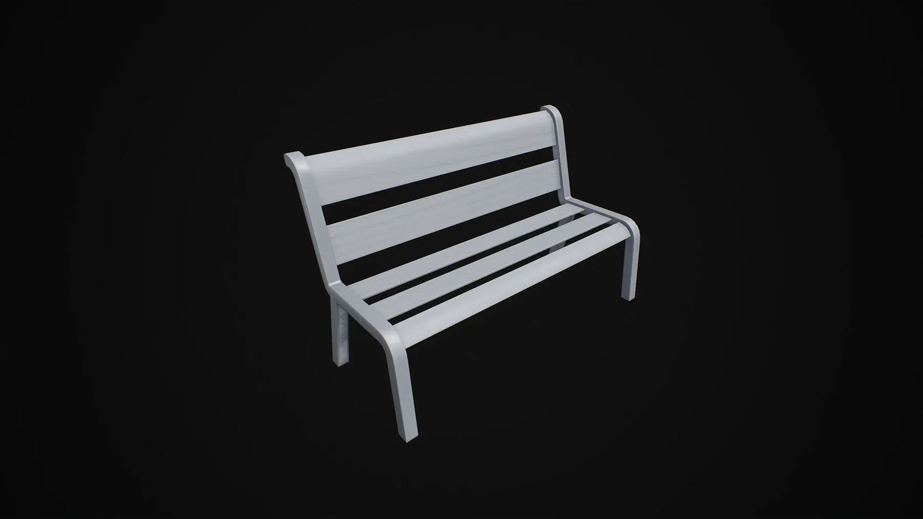 Stylized Wooden Bench