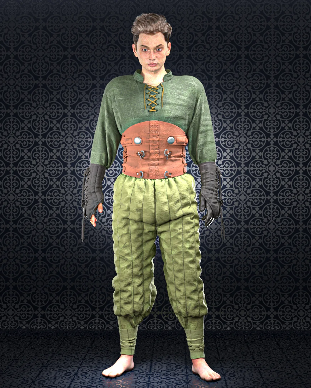 Medieval No.1 (Marvelous Designer & Clo3d & FBX & OBJ & Texture)