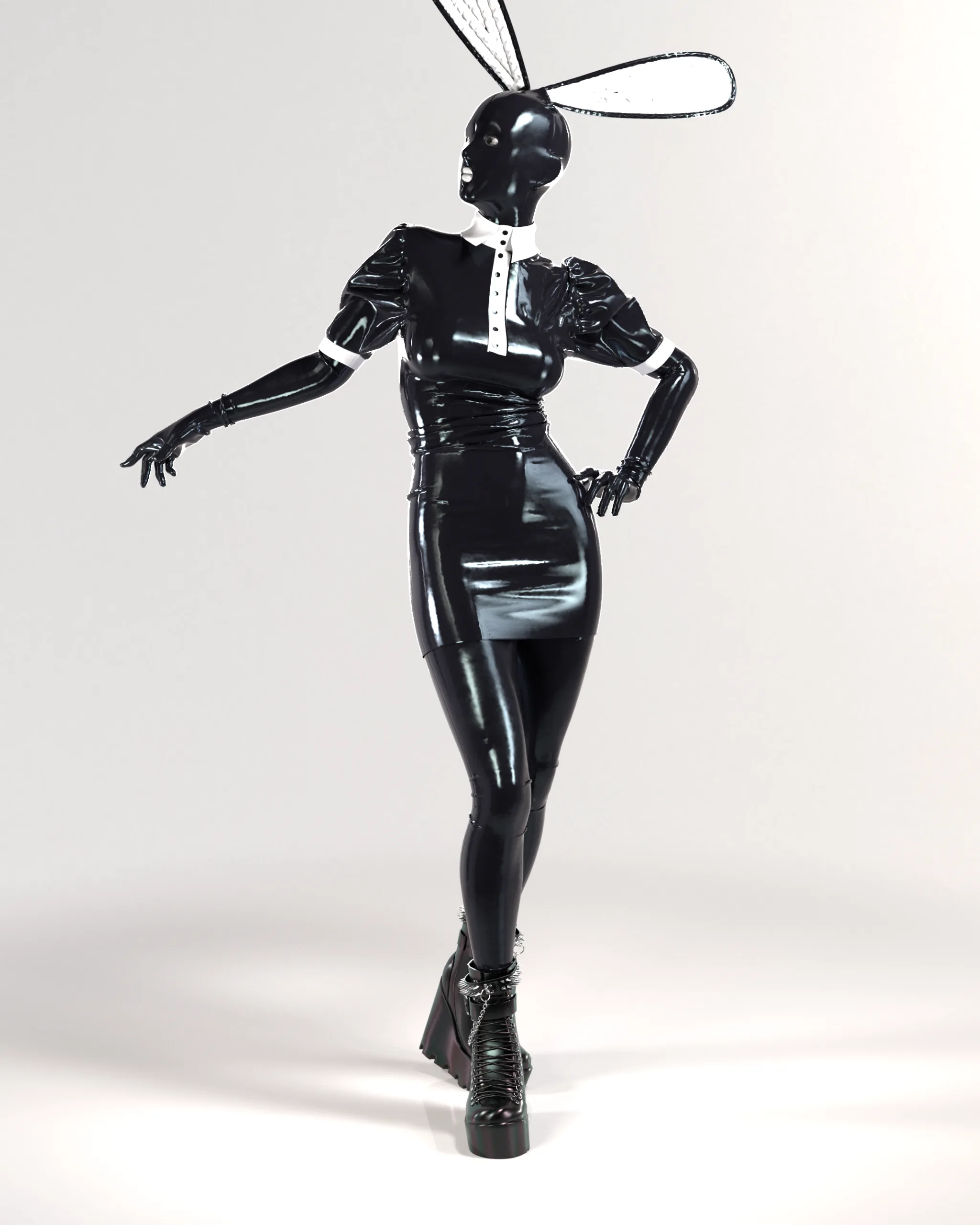 10 Realistic latex costumes (Marvelous Designer + Clo3d + OBJ + FBX + Texture)