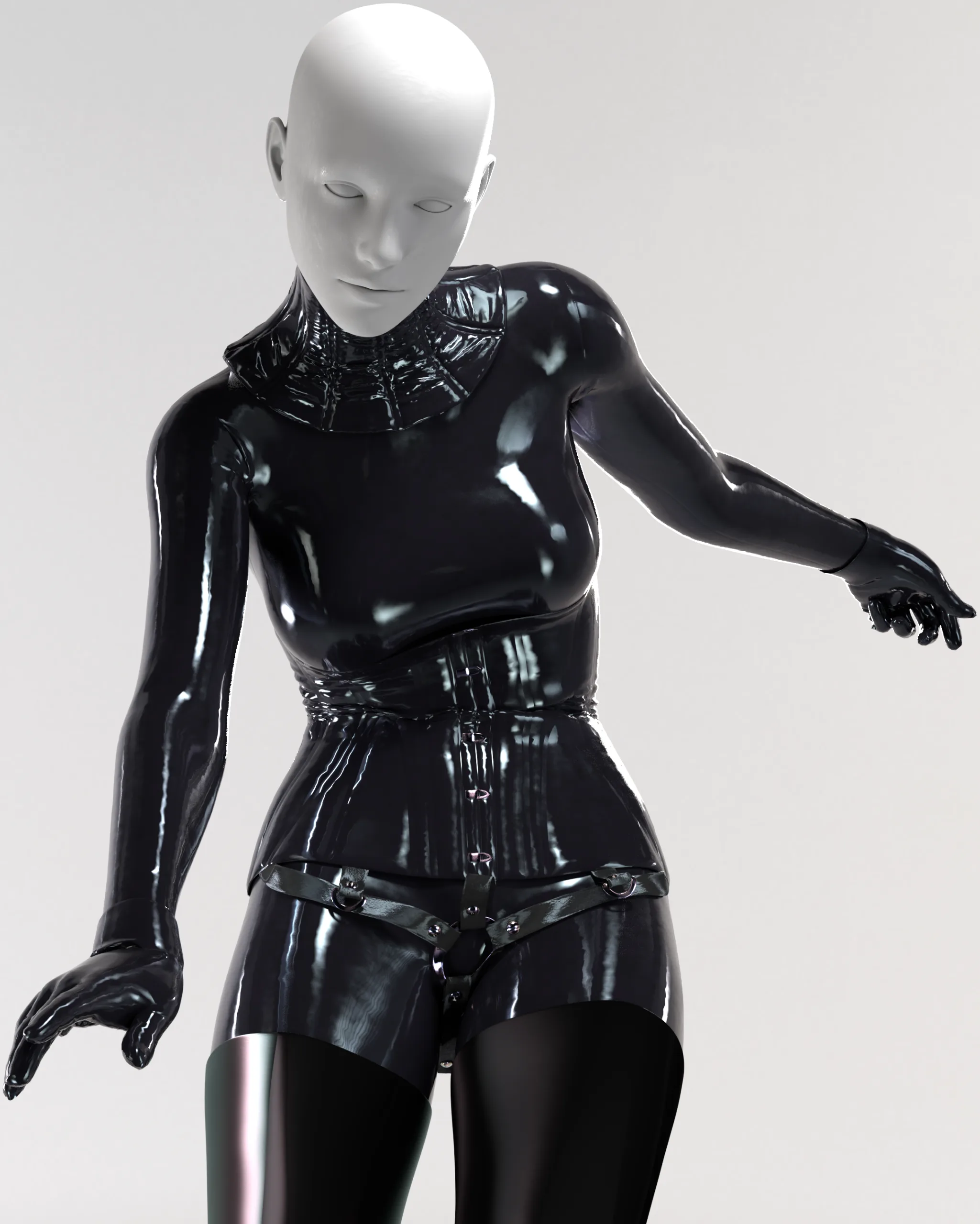 10 Realistic latex costumes (Marvelous Designer + Clo3d + OBJ + FBX + Texture)