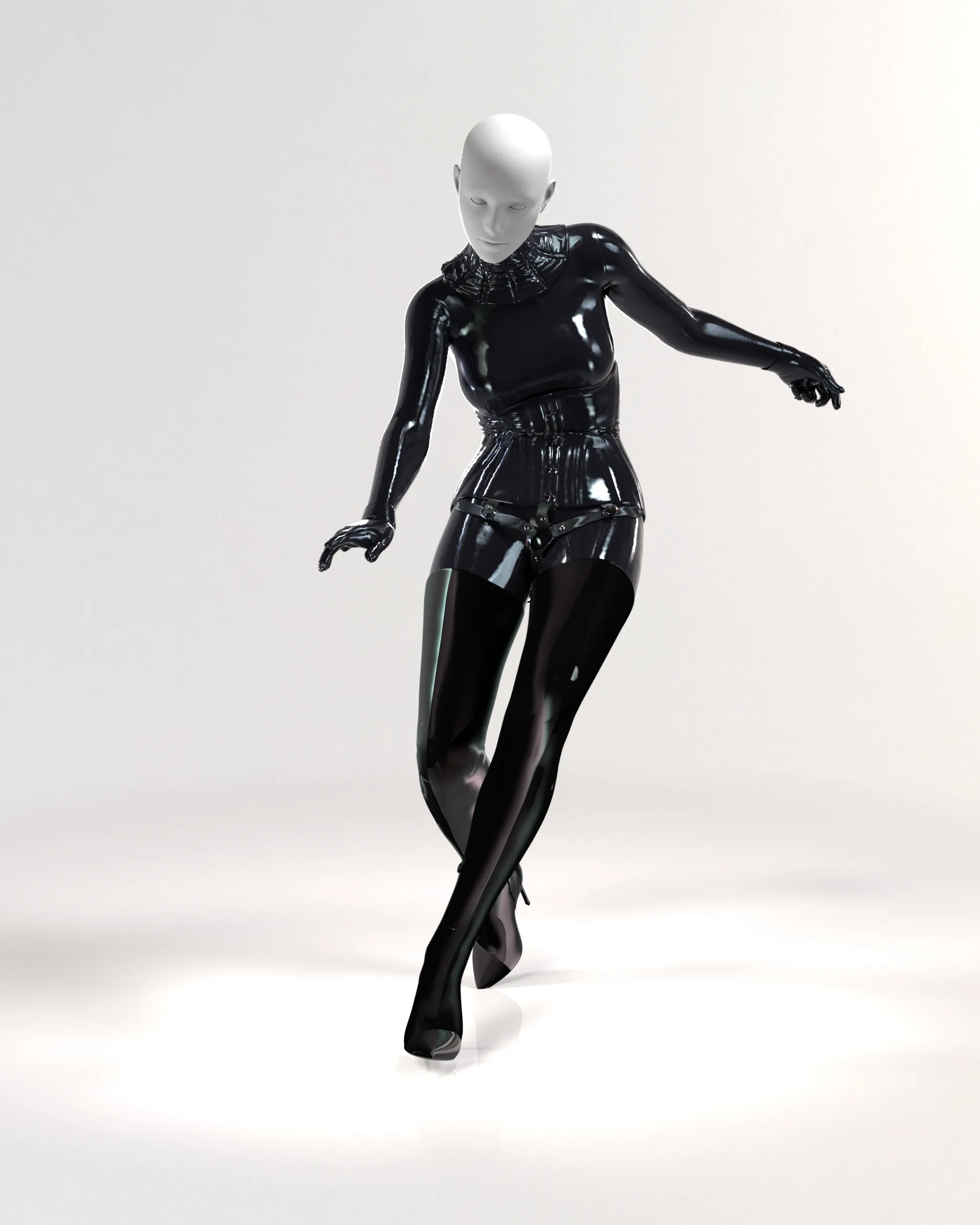 10 Realistic latex costumes (Marvelous Designer + Clo3d + OBJ + FBX + Texture)