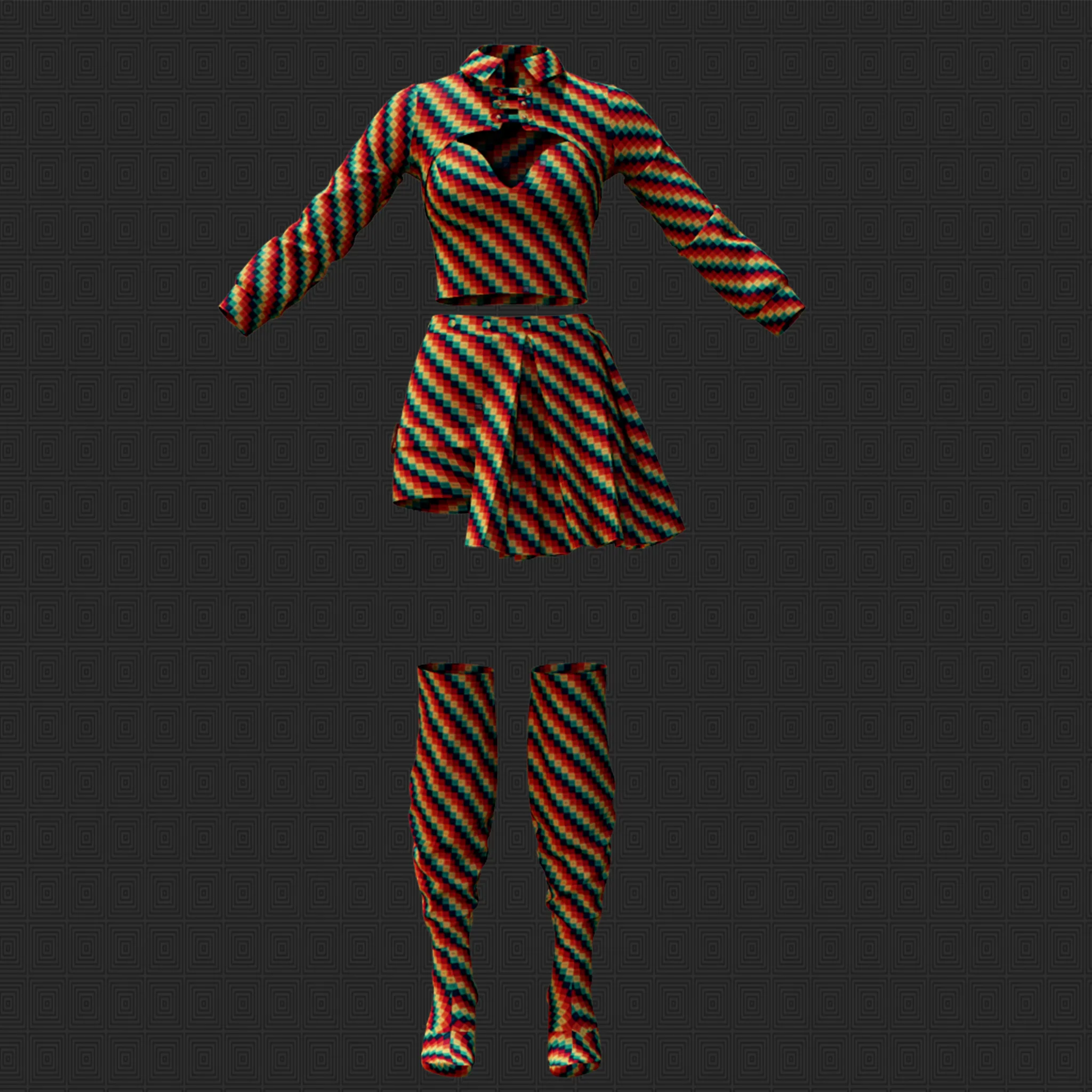 3d Female Outfit In Marvelous Designer / Clo3D