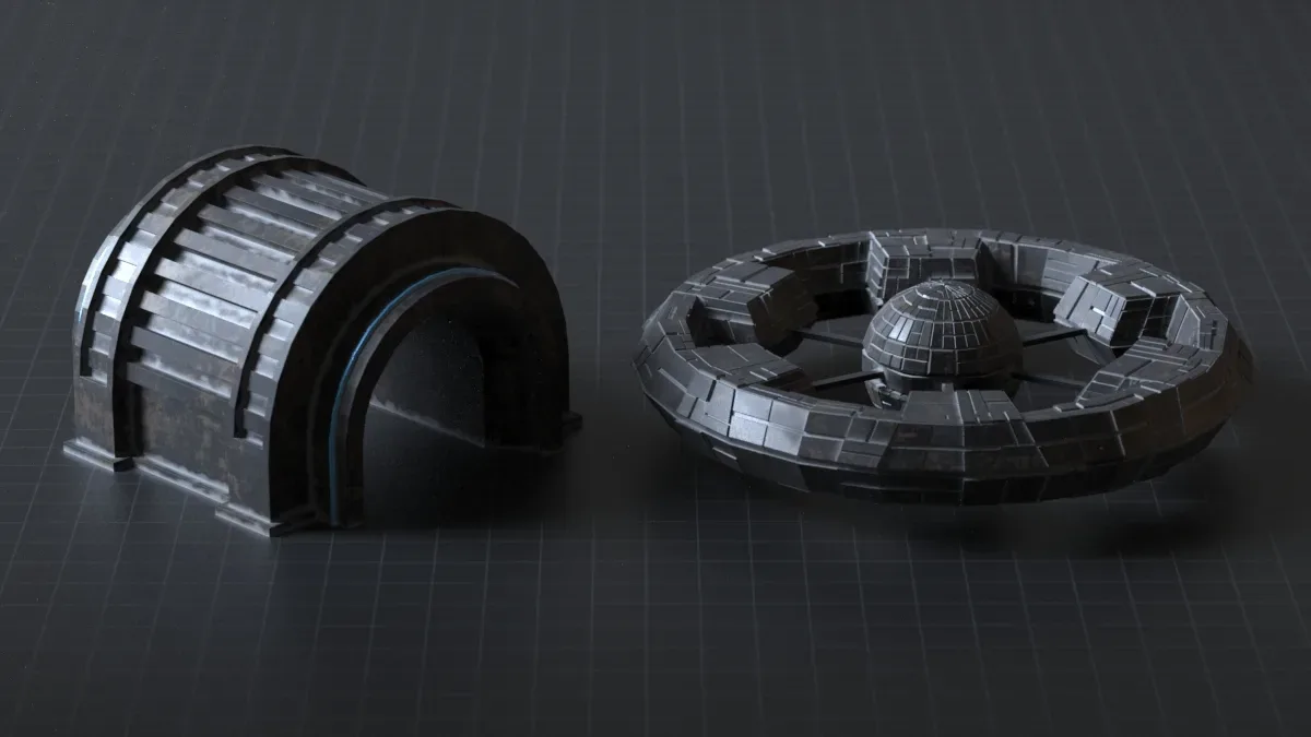 Sci-fi Pack Base Mesh Low-poly 3D model