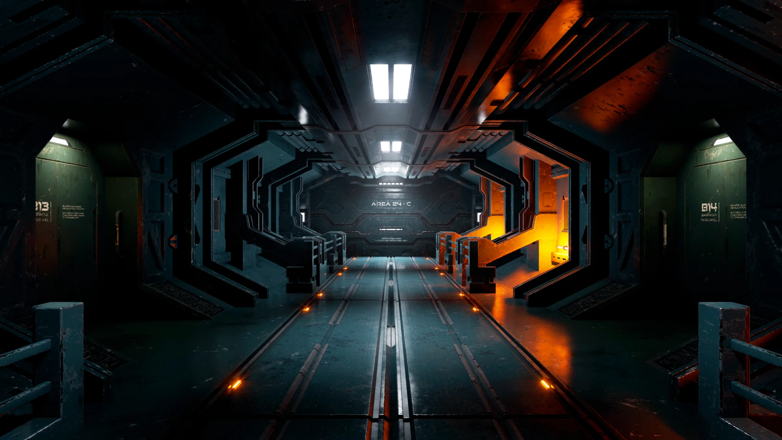 Modular Sci-fi Corridor Kitbash (3ds Max and UE5)