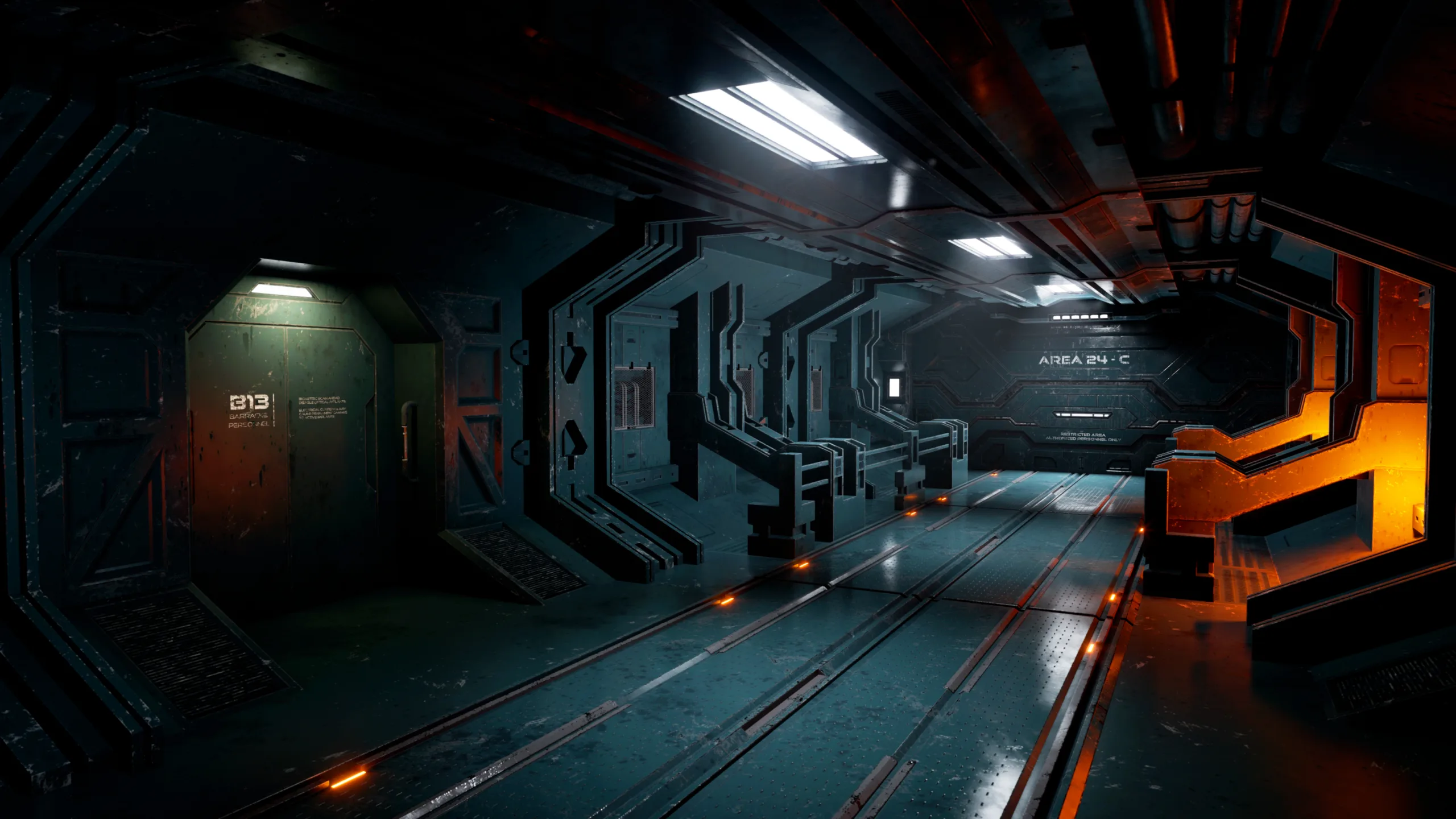 Modular Sci-fi Corridor Kitbash (3ds Max and UE5)