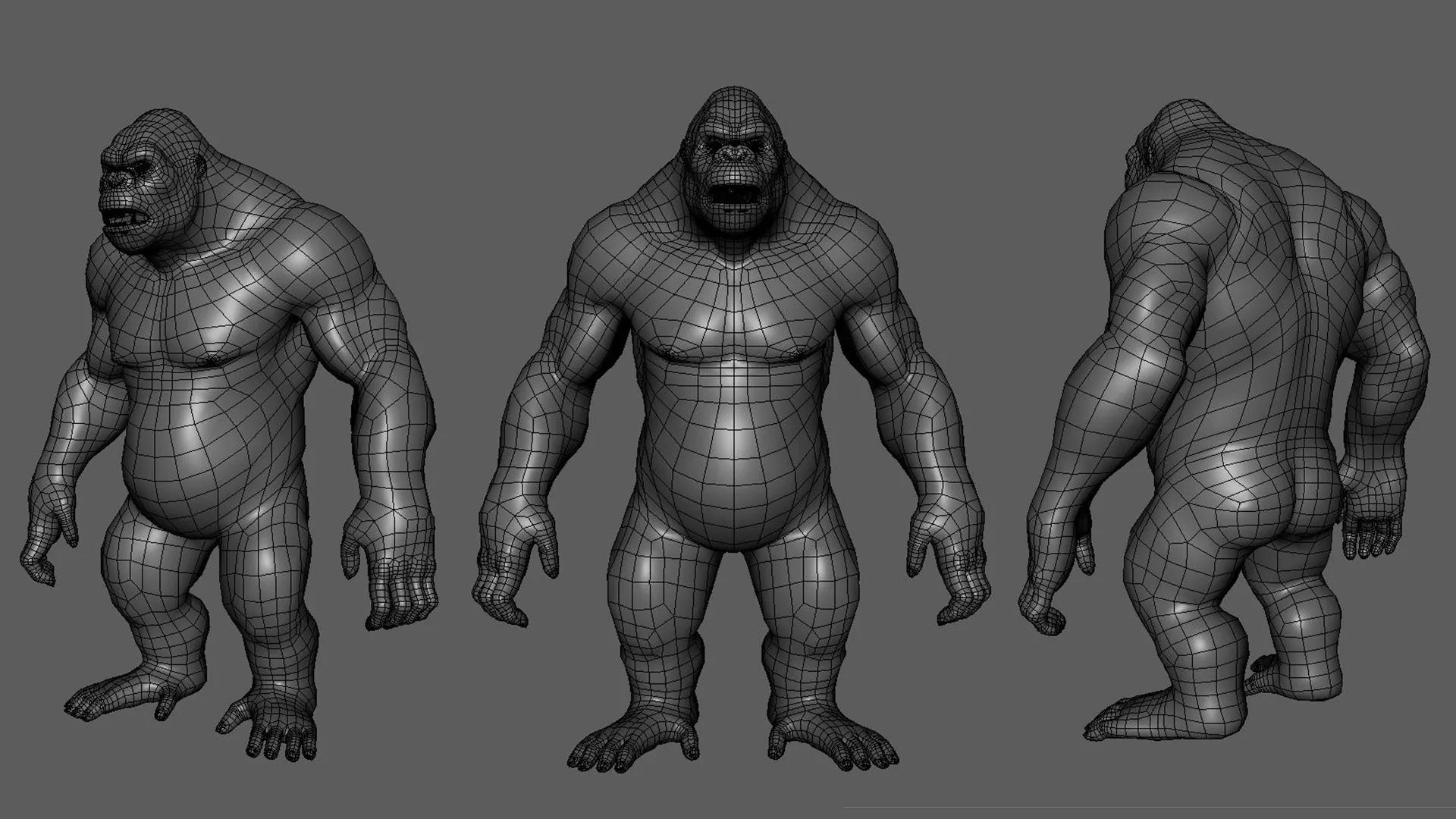 Gorilla - Topology + UV Map