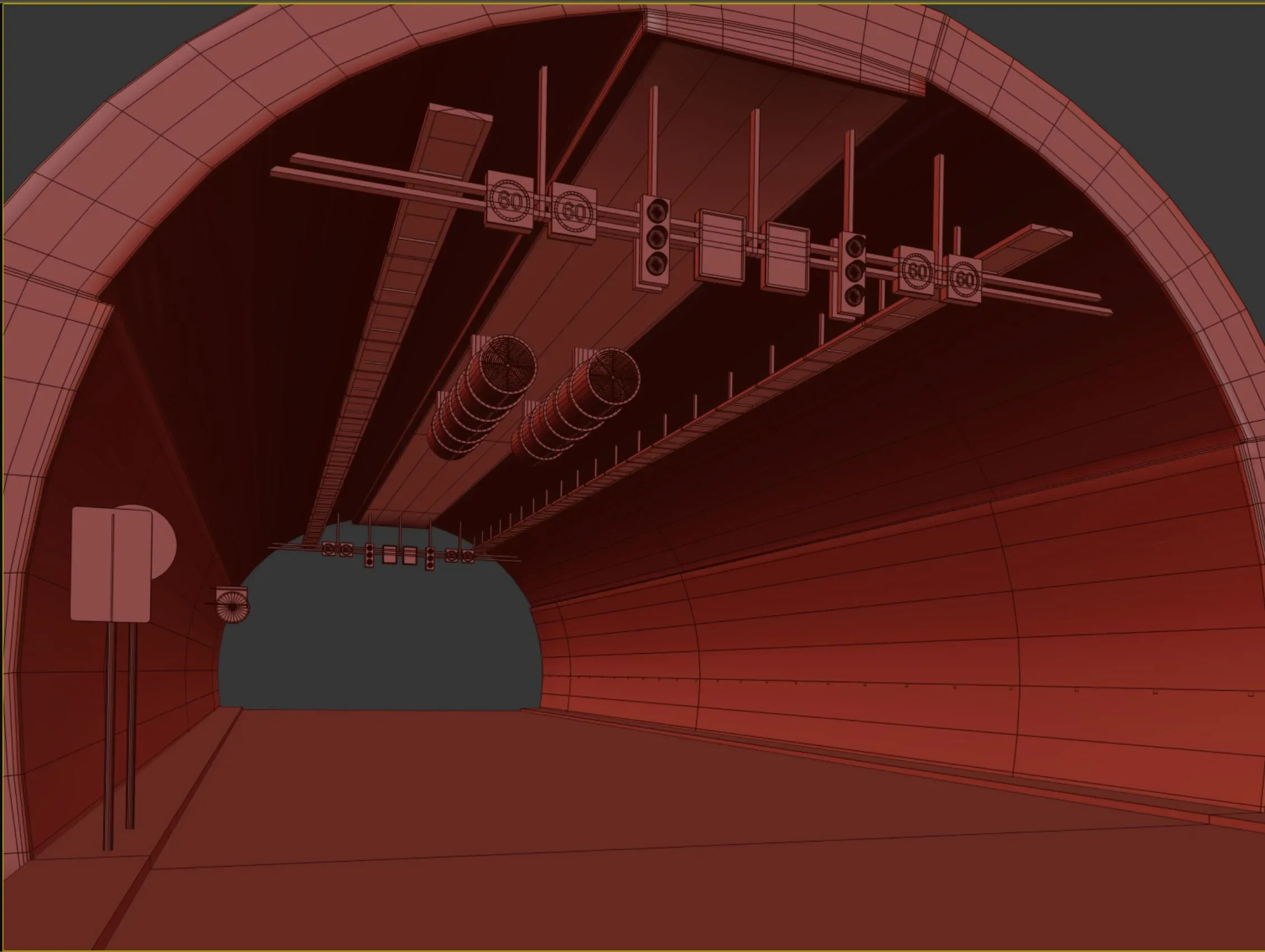 Low poly Modular Road Tunnel 02