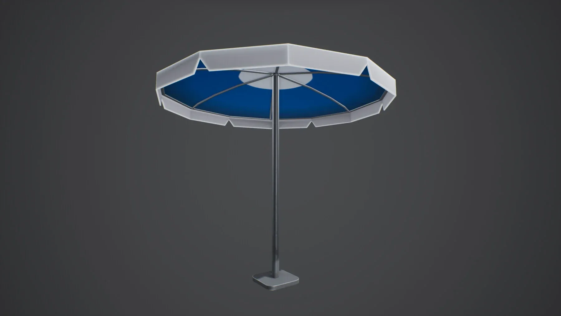 Stylized Chair, Table and Umbrella