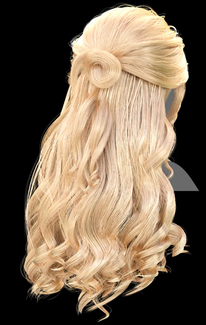 Real time hair-Blender particles