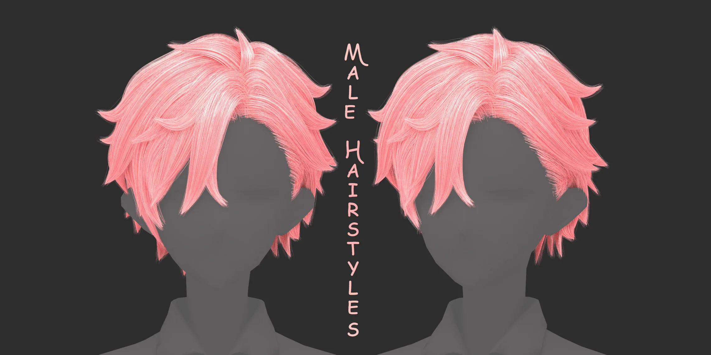 Anime Boy Hairstyles Pack (.Blend Files)