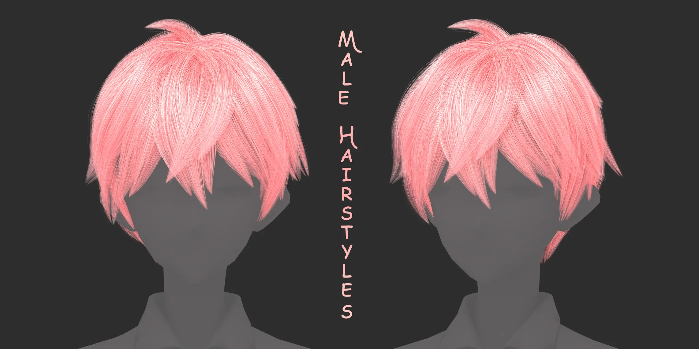 Anime Boy Hairstyles Pack (.Blend Files)