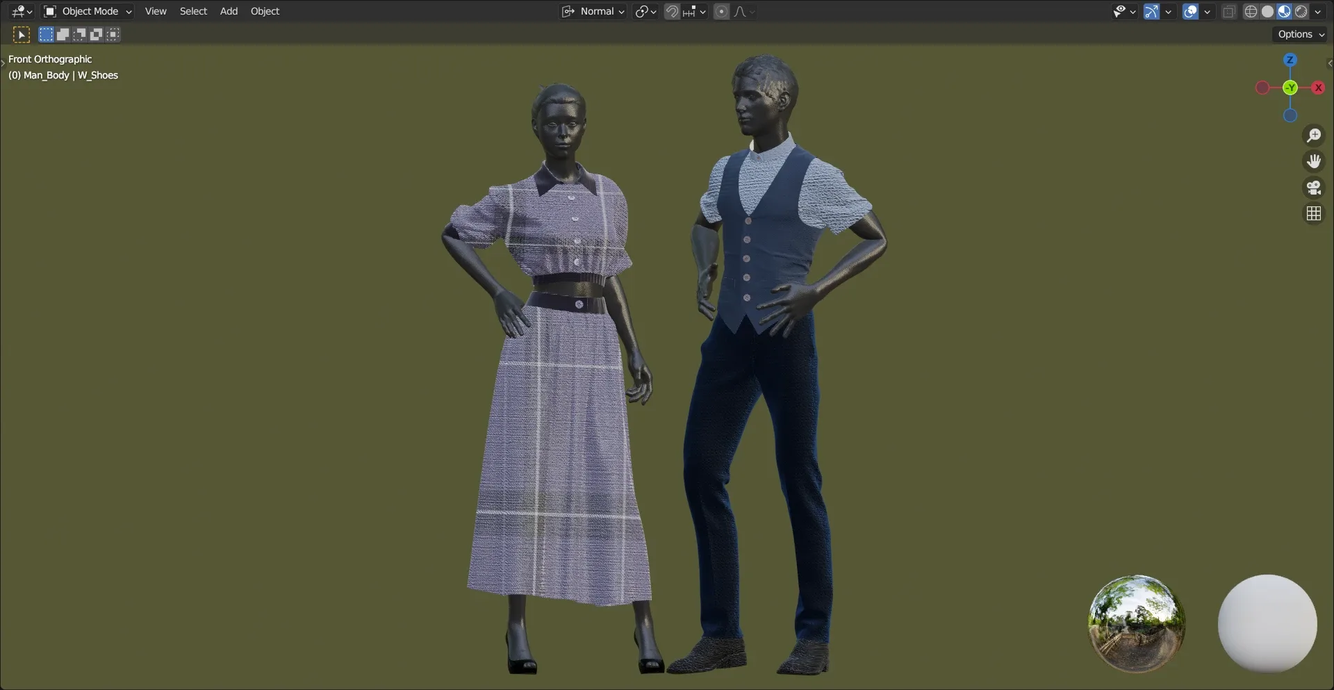 Woman And Man Outfit Set