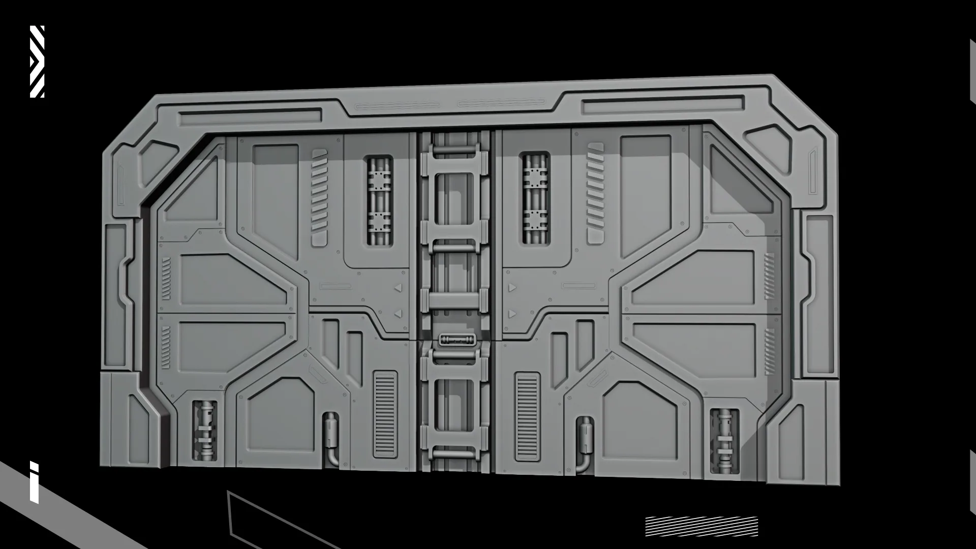 07 sci-fi door kitbash-high detail 3dmodels