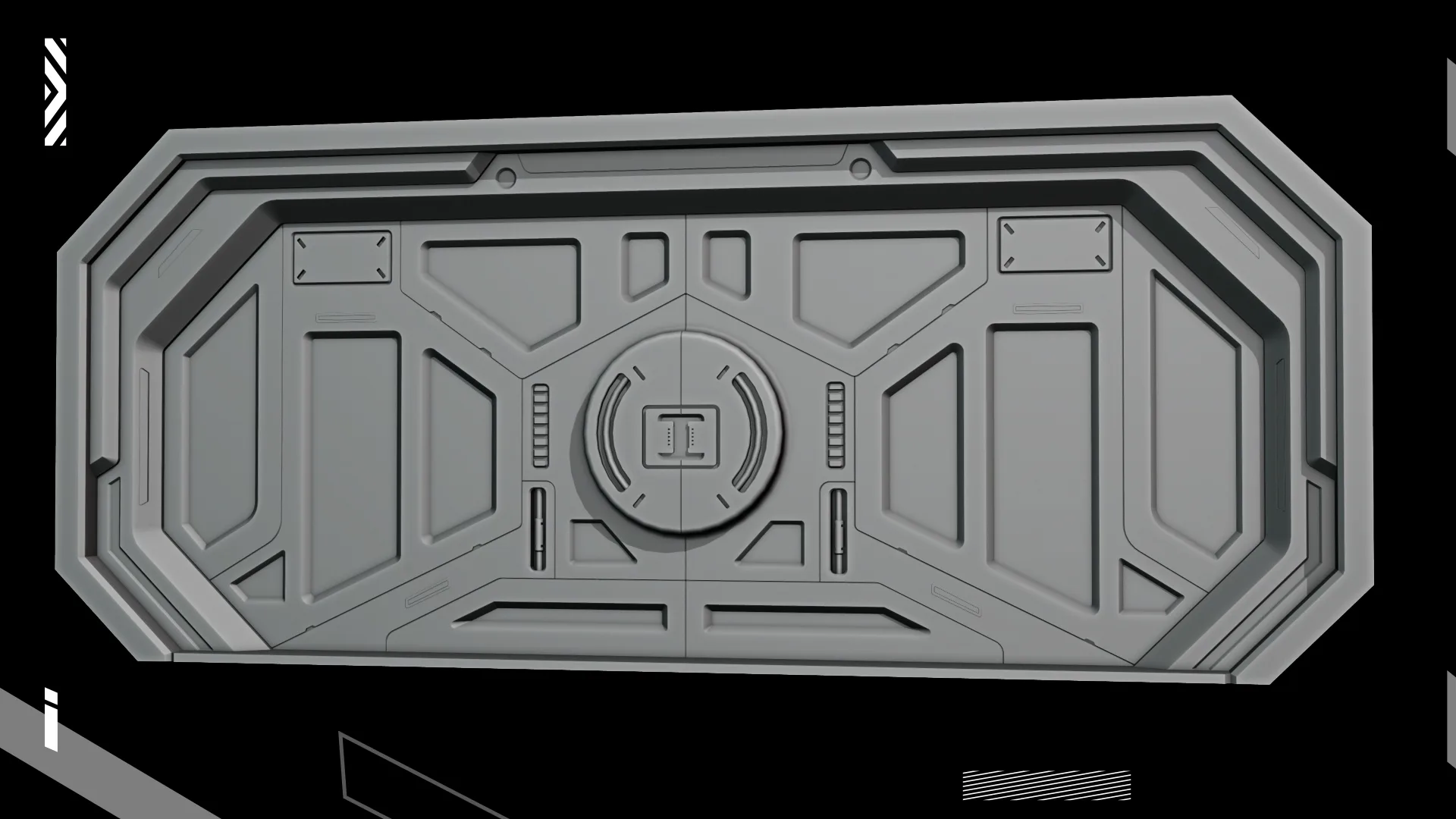 07 sci-fi door kitbash-high detail 3dmodels