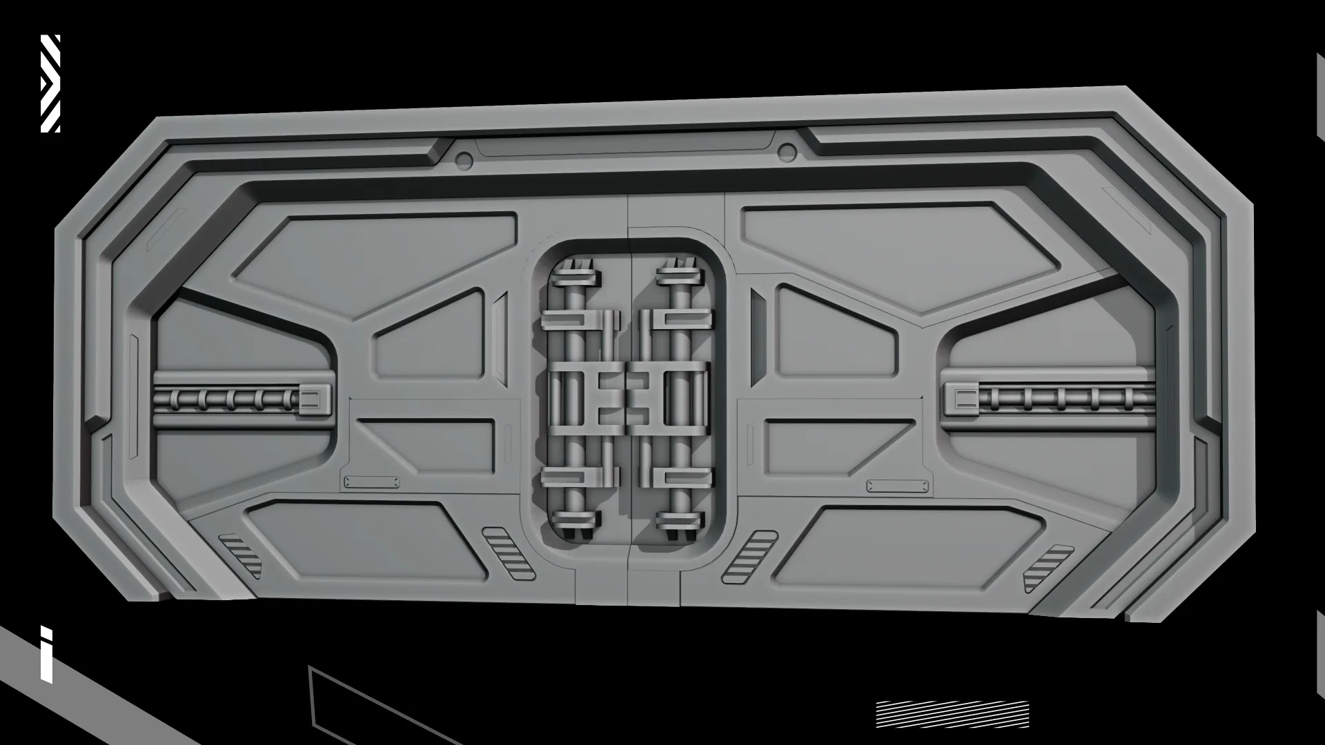 07 sci-fi door kitbash-high detail 3dmodels