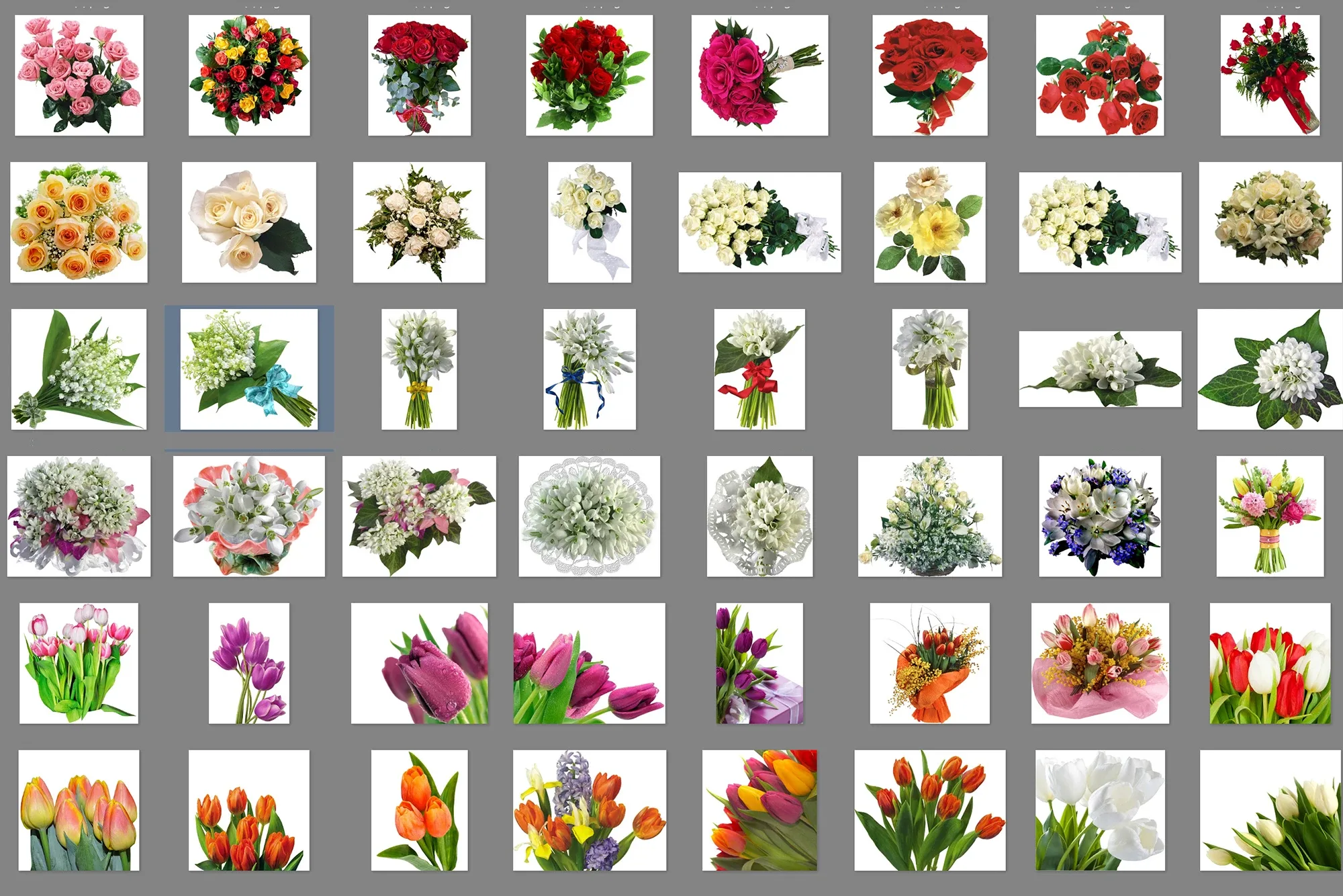 75 Flower Bouquets, Digital Spring Bouquet, Rose flower Clip Art, Floral season, Tulip real flowers, Snowdrop Photoshop overlays, PNG files