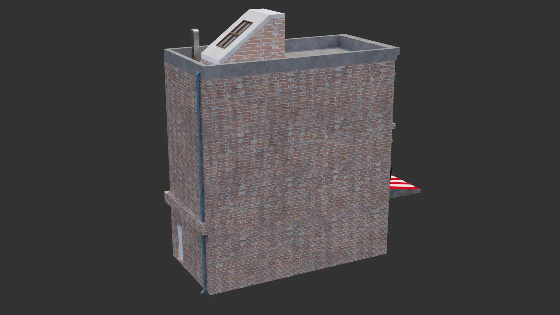 Commercial Building - Low Poly - Game Ready - PBR