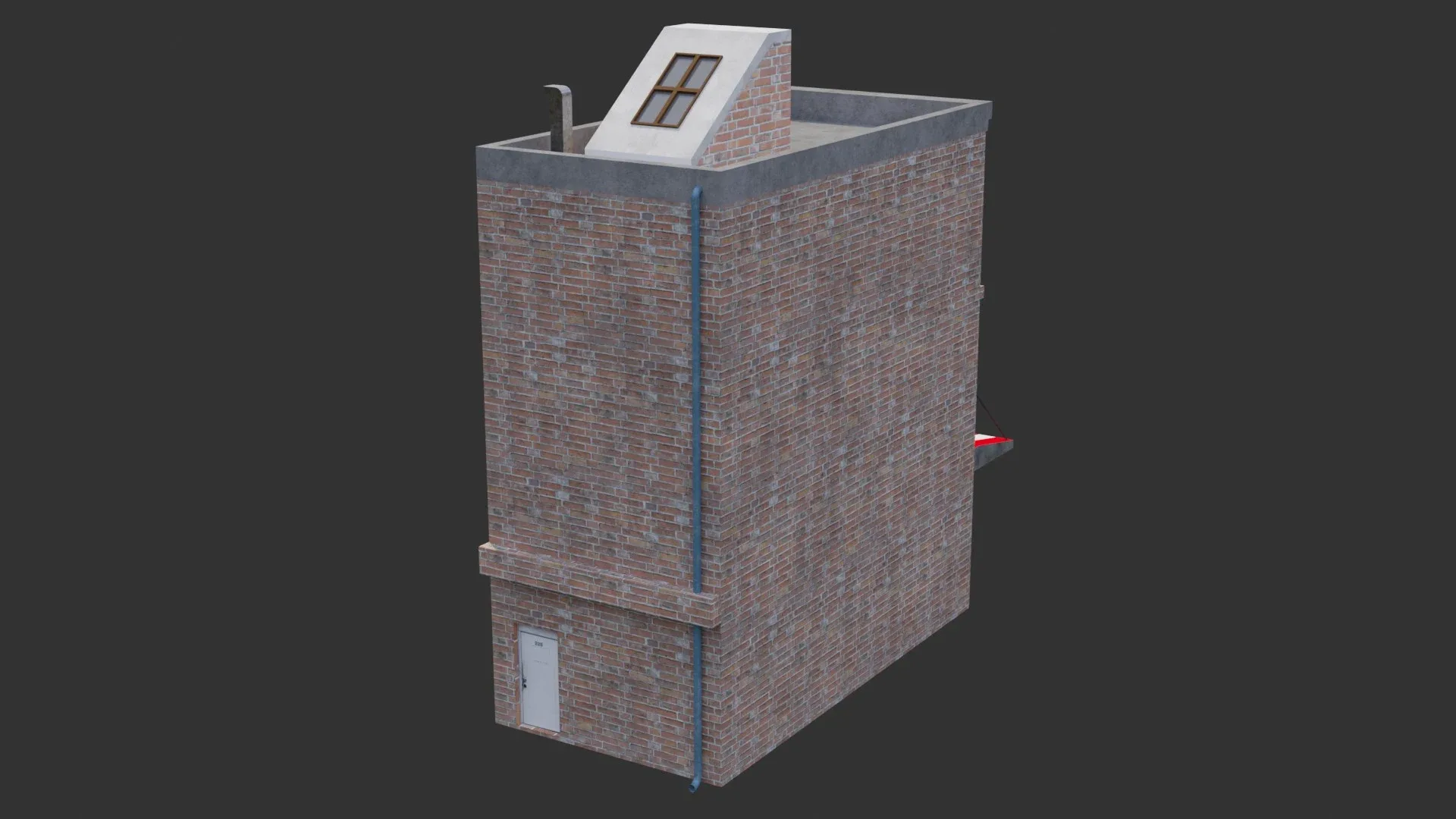 Commercial Building - Low Poly - Game Ready - PBR