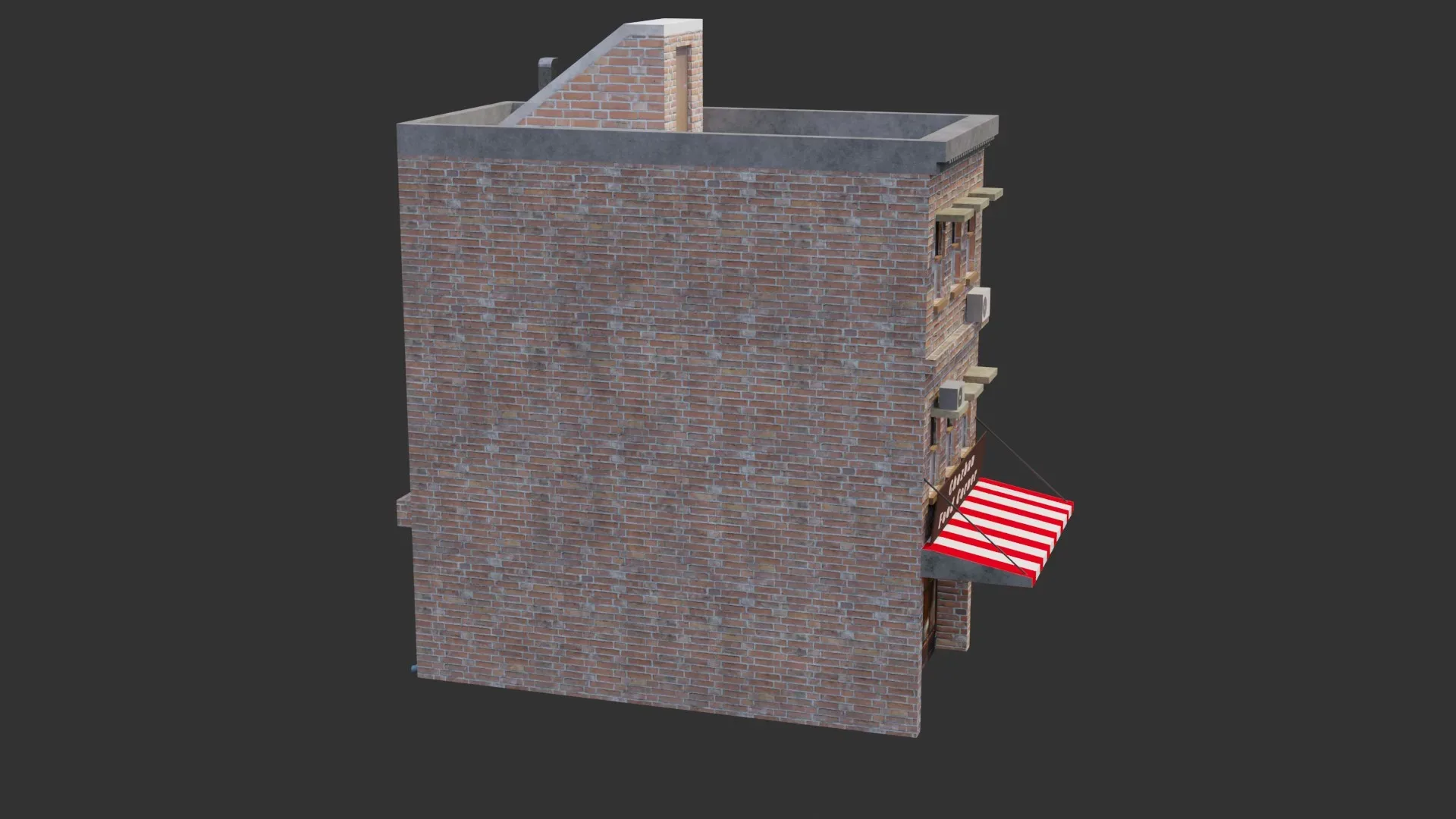 Commercial Building - Low Poly - Game Ready - PBR