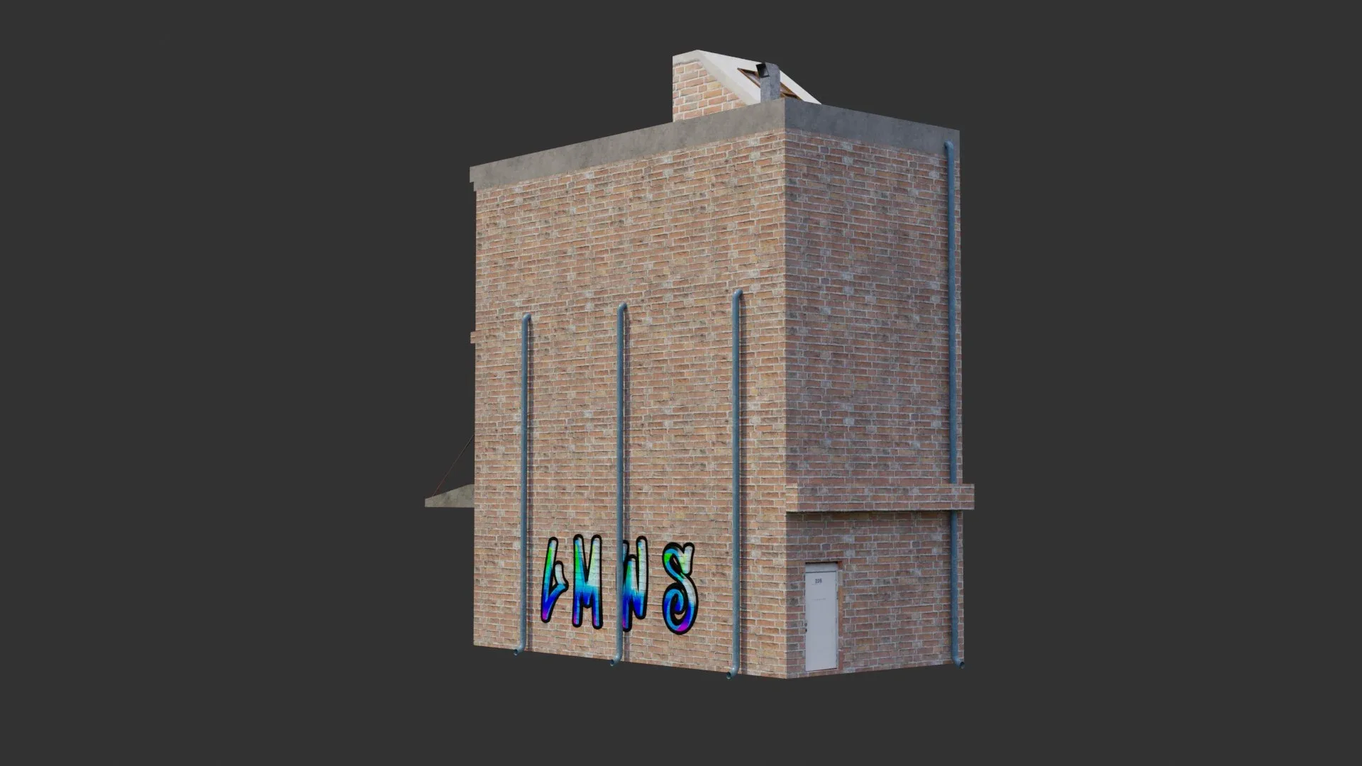 Commercial Building - Low Poly - Game Ready - PBR