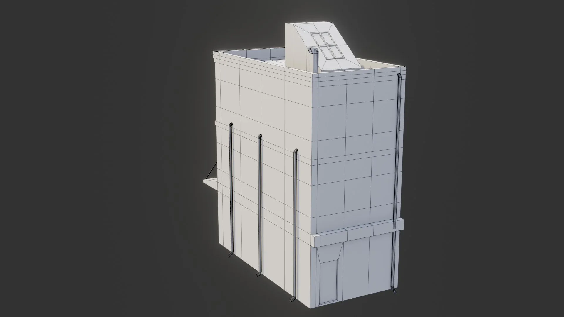 Commercial Building - Low Poly - Game Ready - PBR