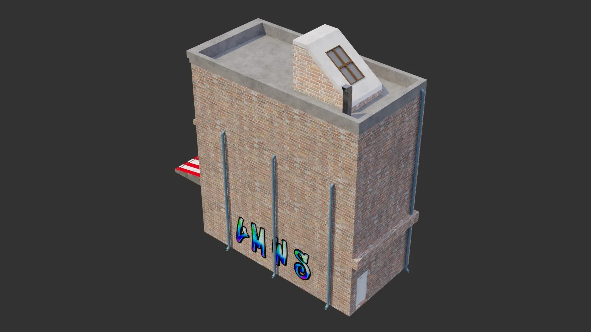 Commercial Building - Low Poly - Game Ready - PBR